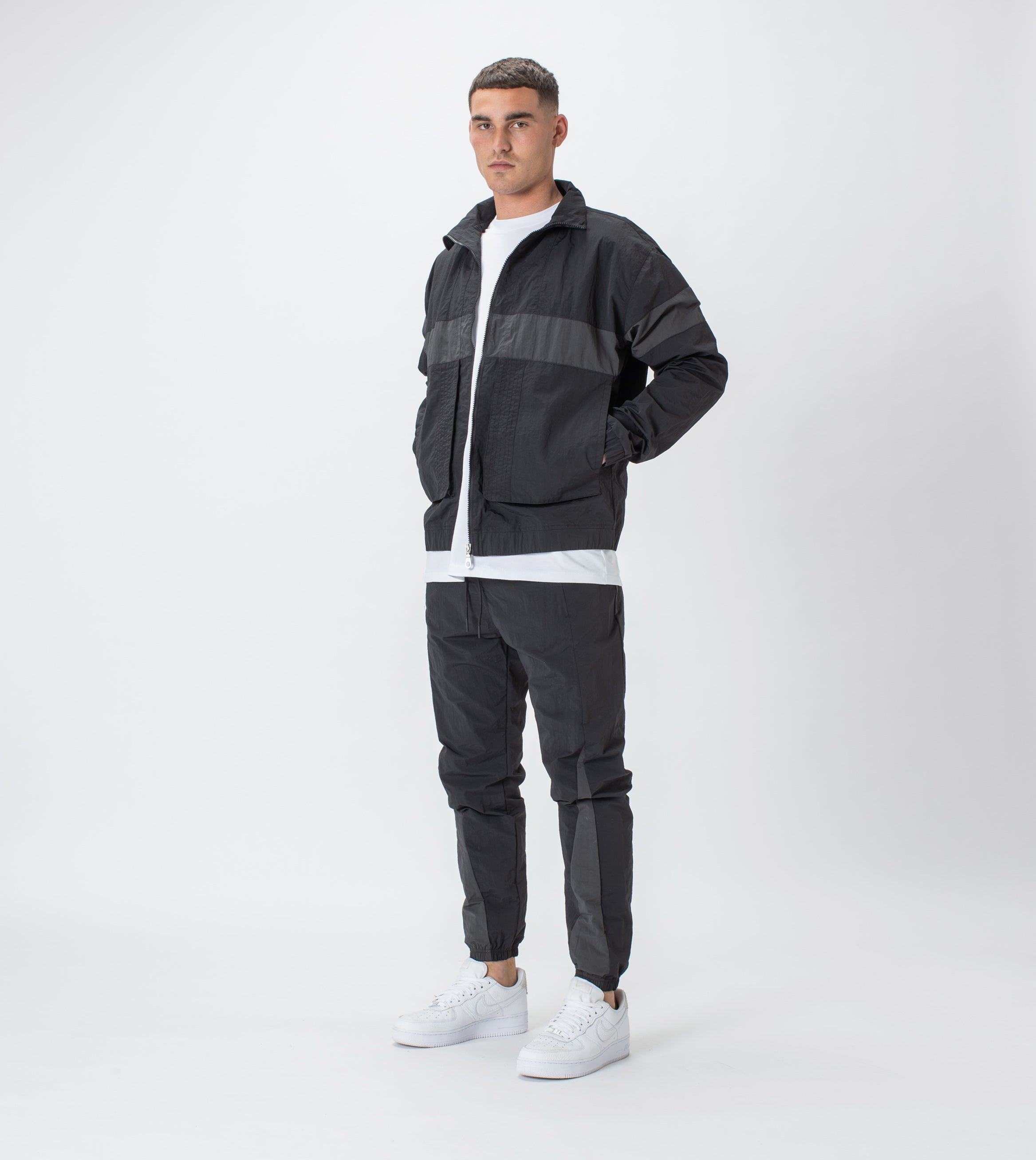 Panel Track Jacket Black/Dk Grey