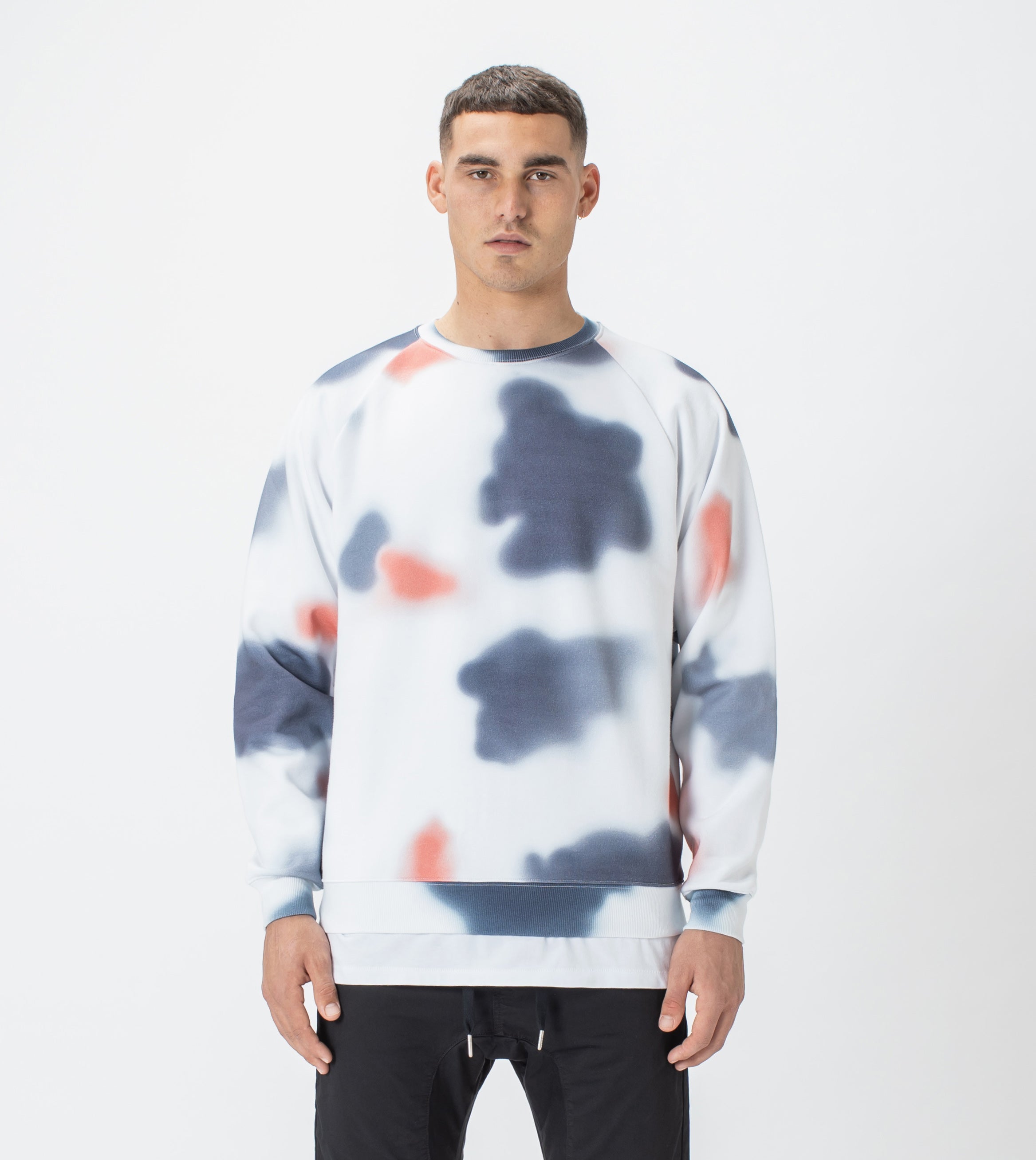 Patch Lowgo Raglan Crew Sweat White/Multi - Sale