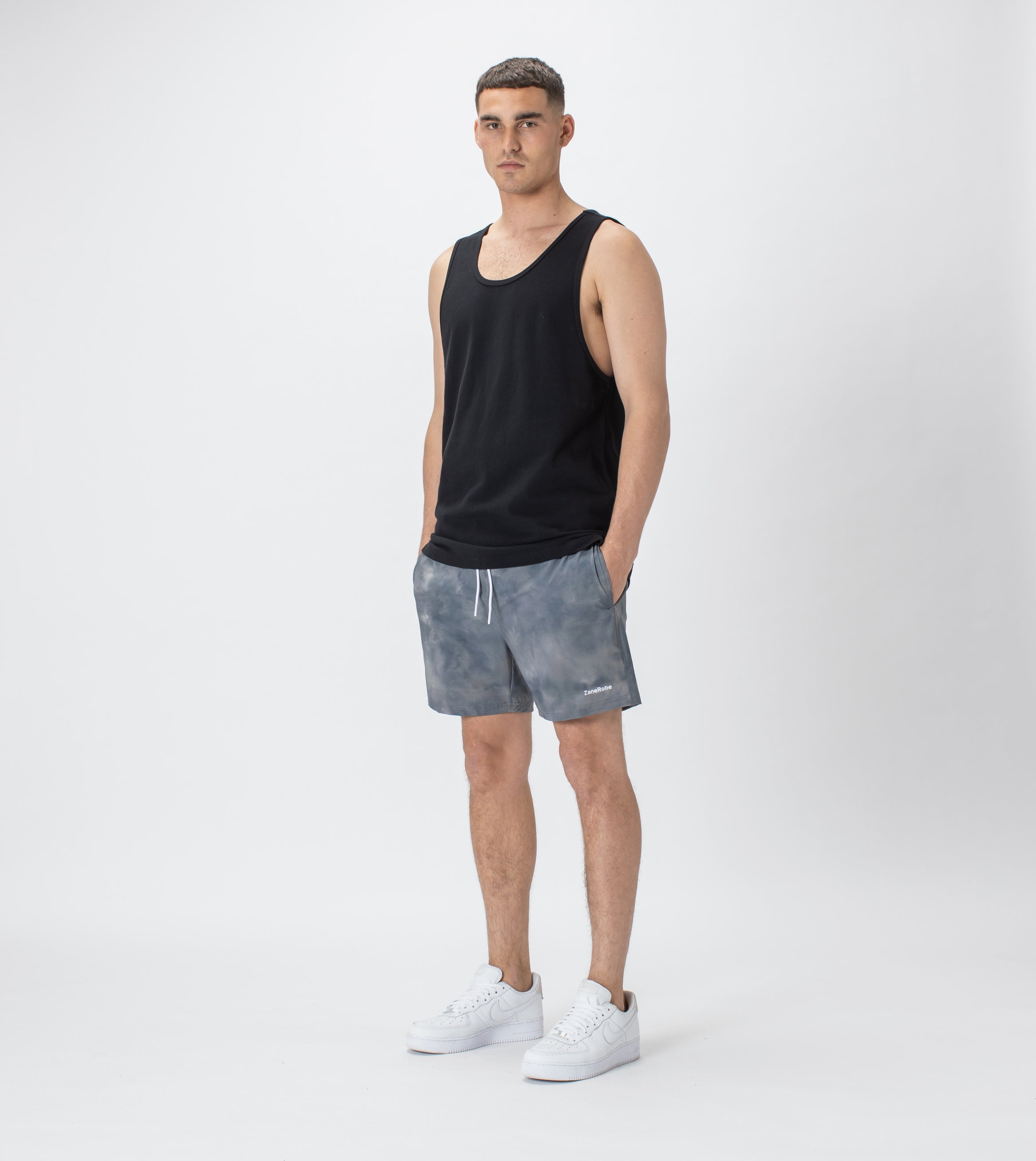 Pique Rugger Tank Black
