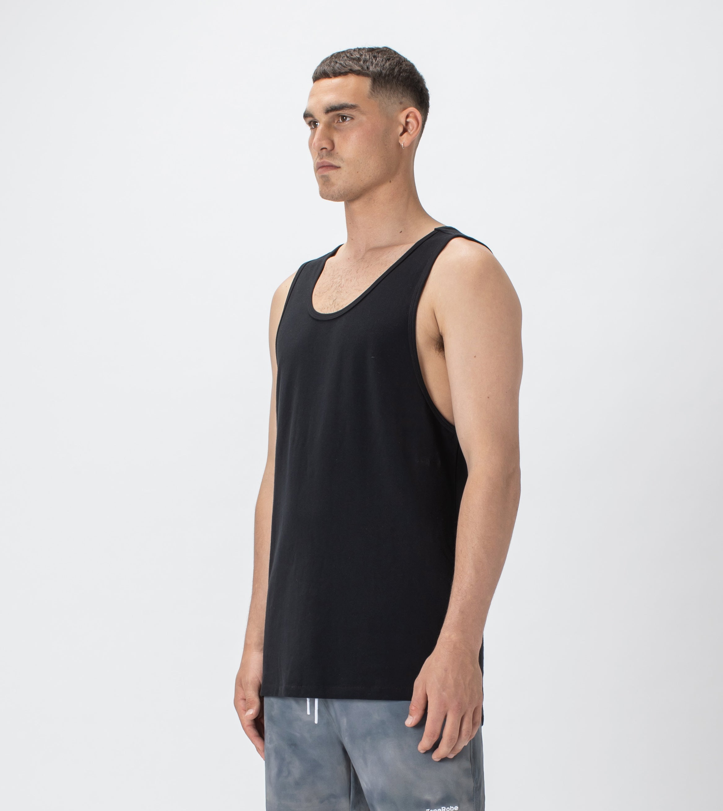 Pique Rugger Tank Black