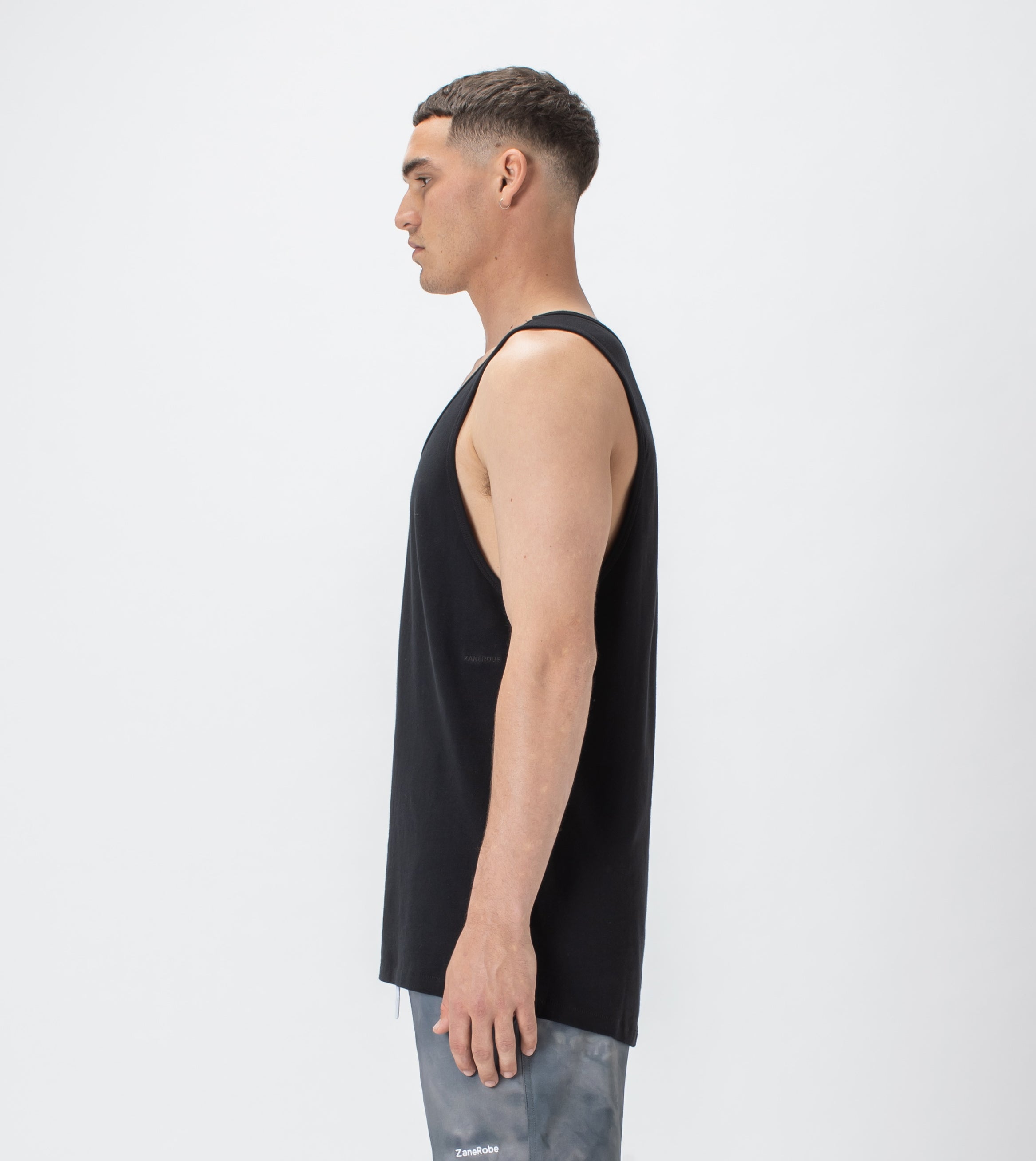 Pique Rugger Tank Black