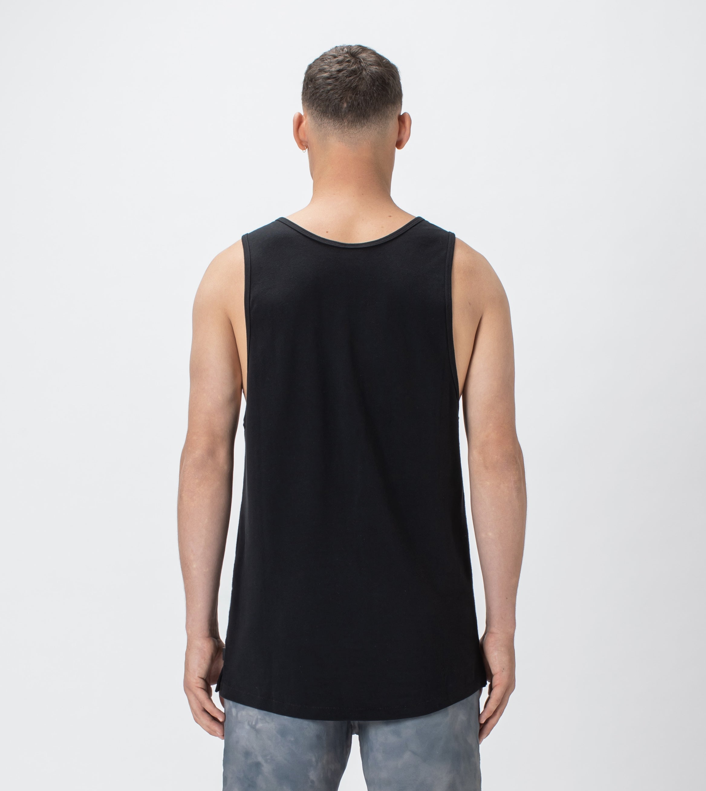 Pique Rugger Tank Black