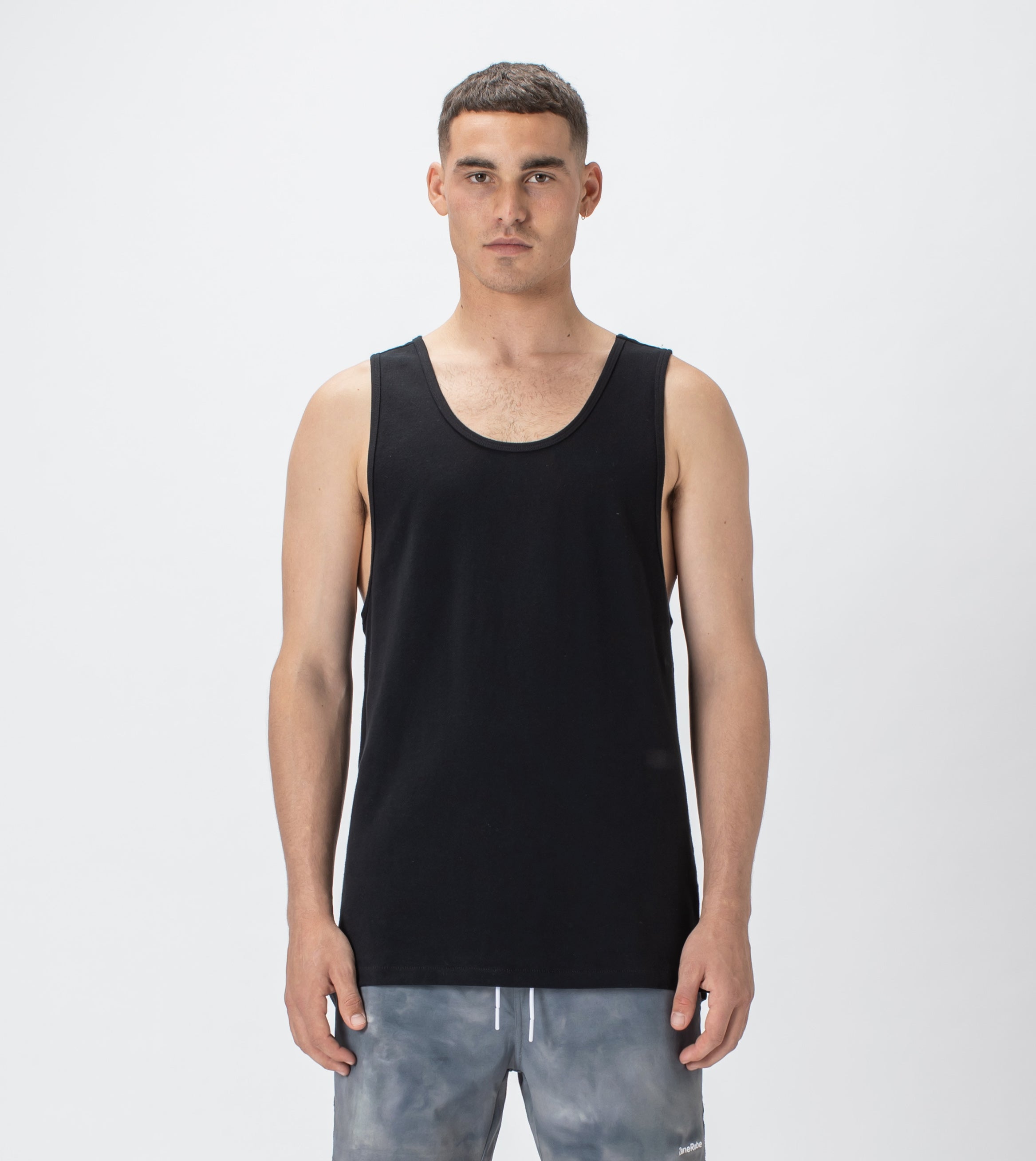 Pique Rugger Tank Black