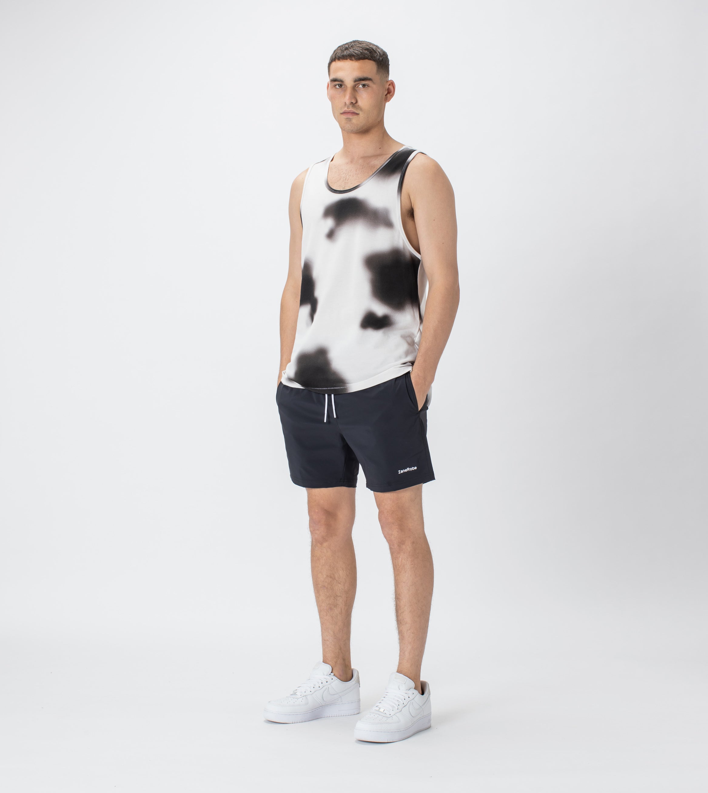 Patch Pique Rugger Tank Milk/Black