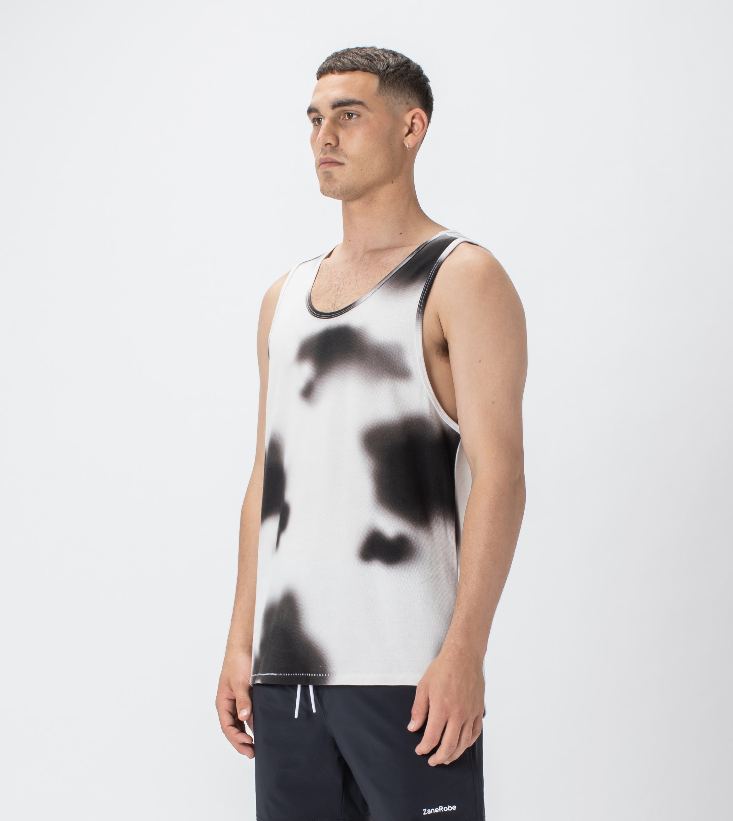 Patch Pique Rugger Tank Milk/Black