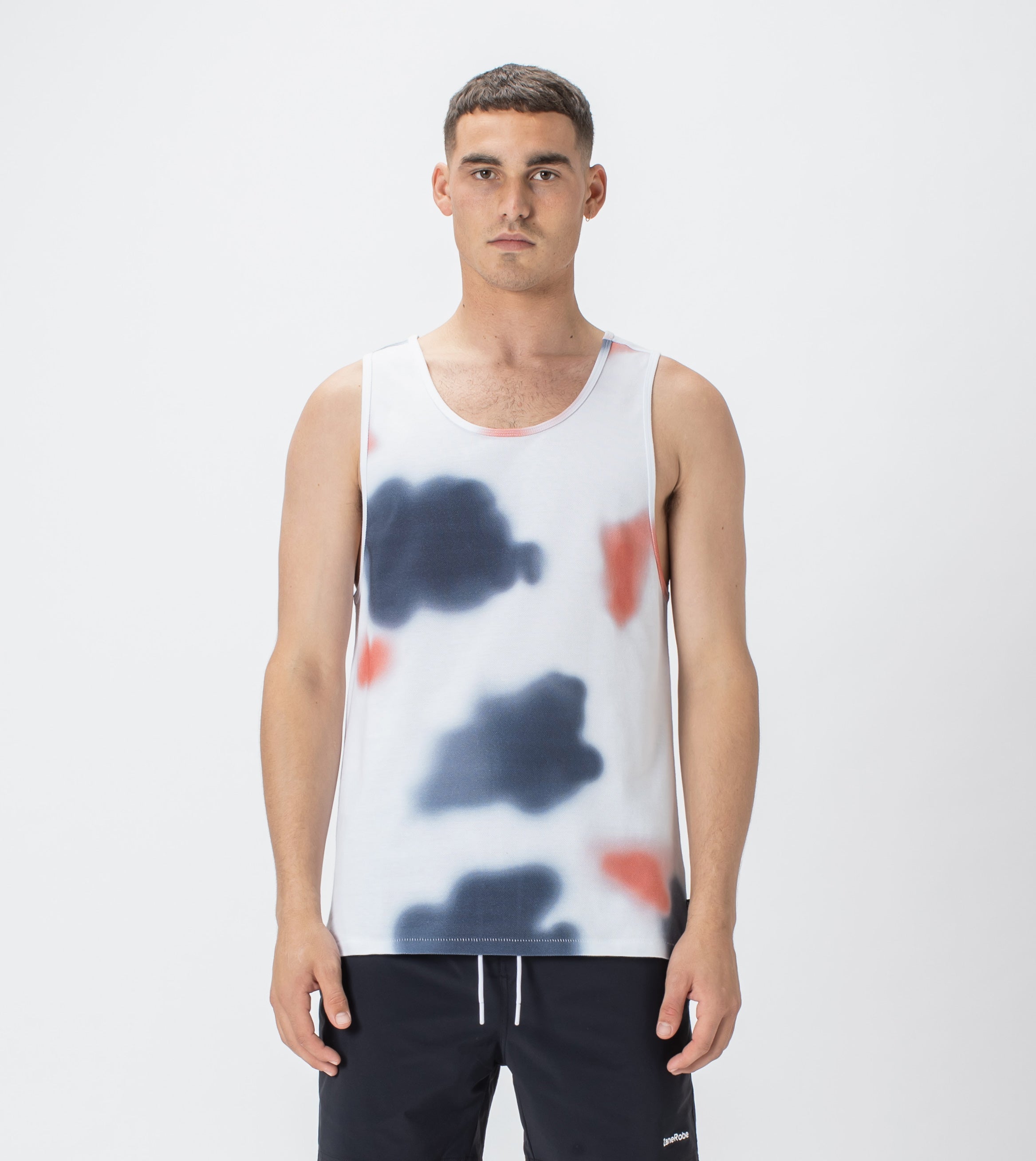 Patch Pique Rugger Tank White/Multi - Sale