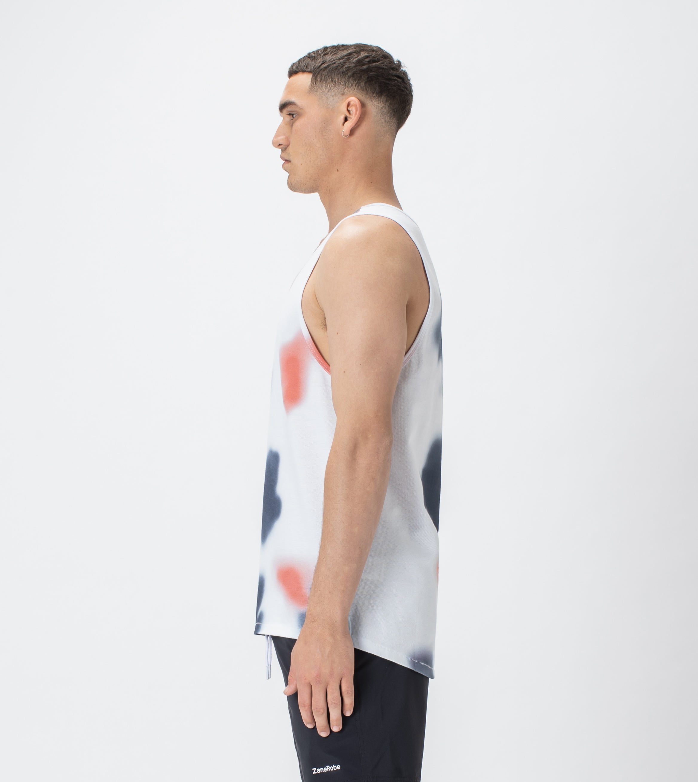 Patch Pique Rugger Tank White/Multi - Sale