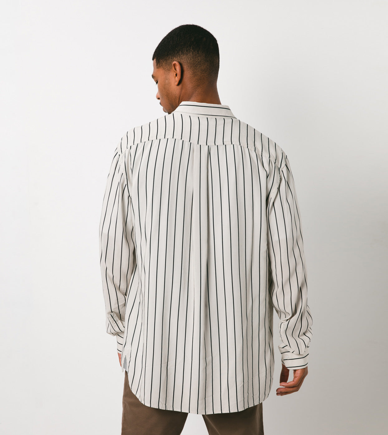 Pinstripe LS Shirt Shell/Black - Sale