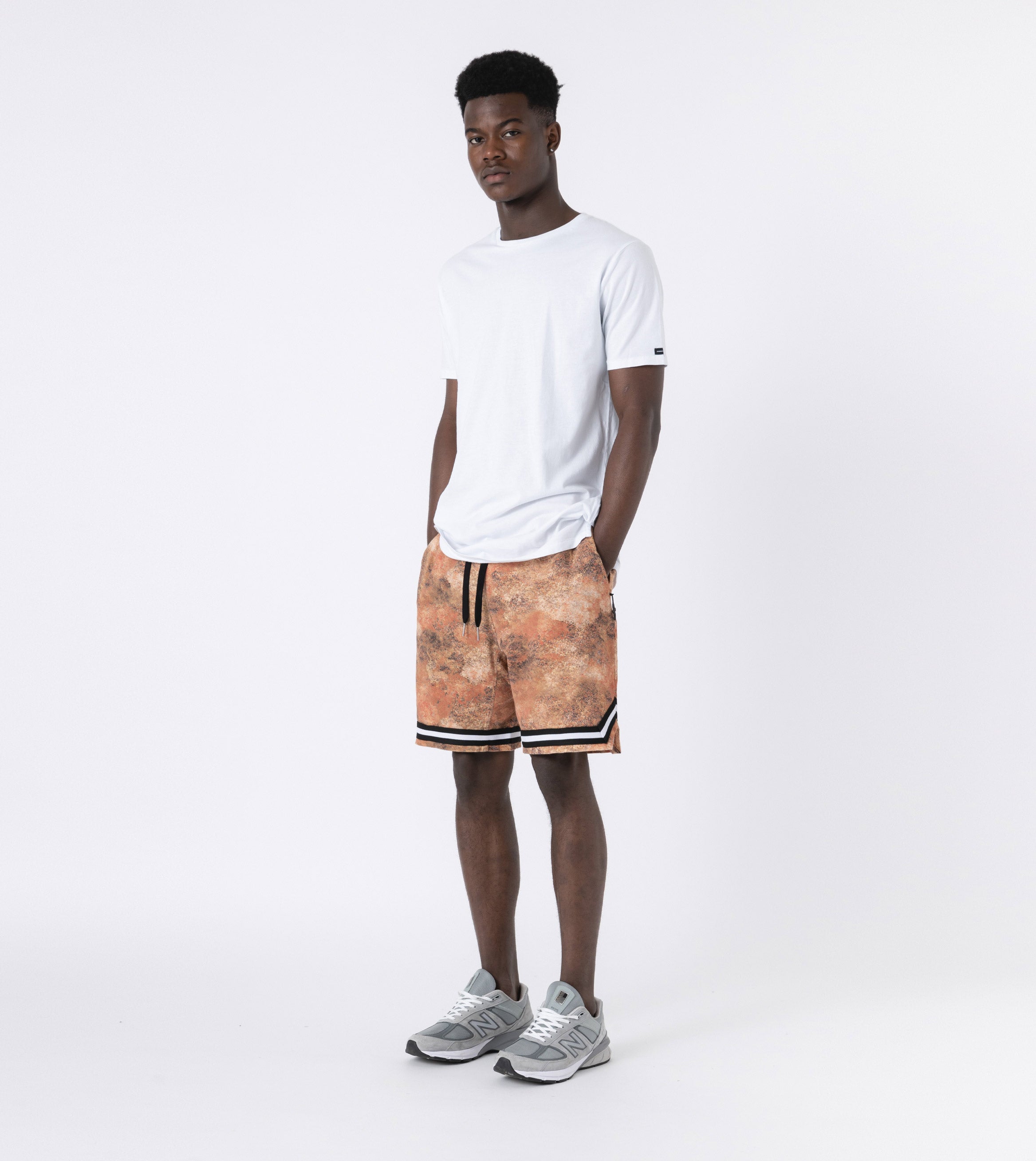 Pique Basketball Short Rust Camo