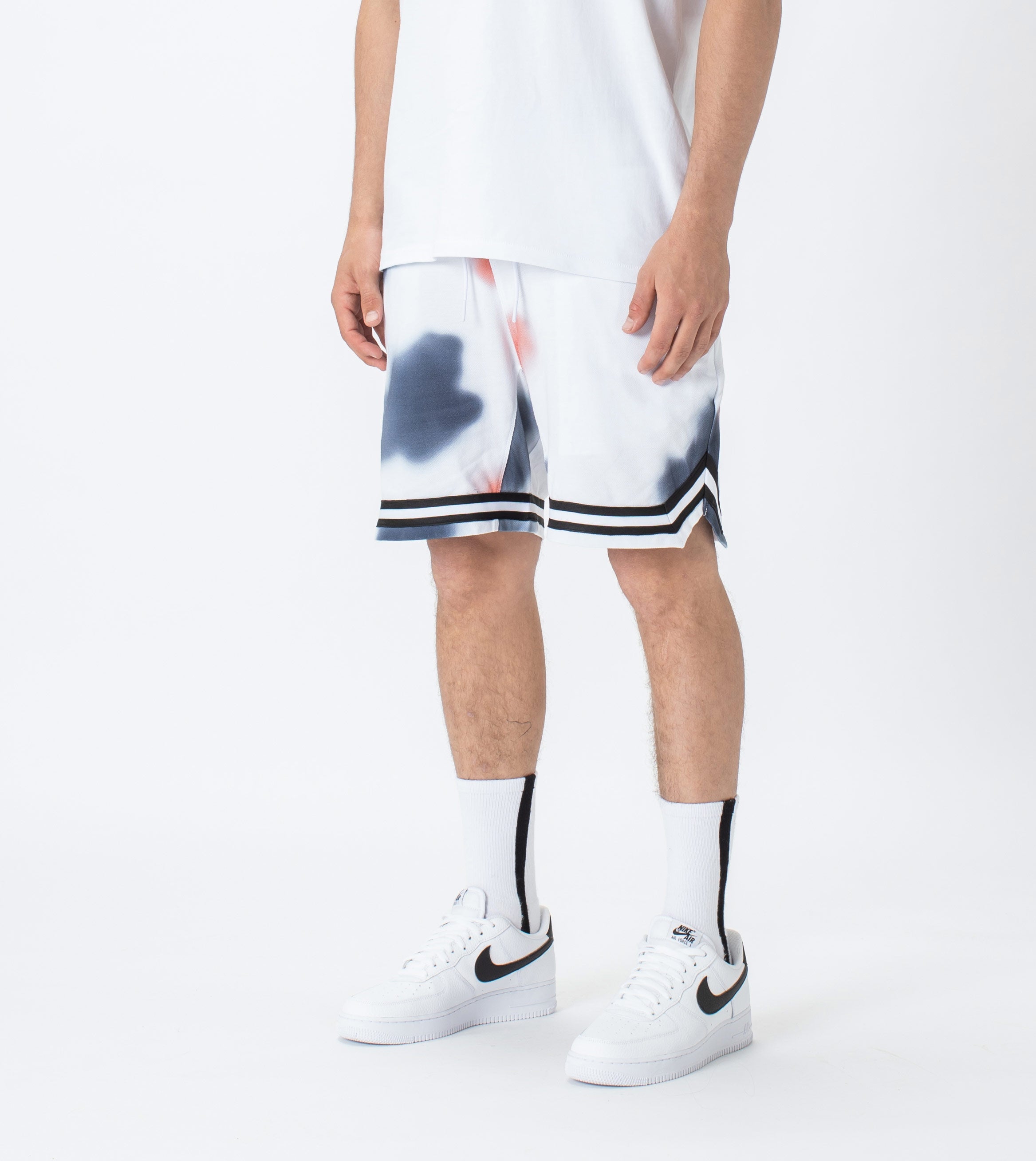 Patch Pique Basketball Short White/Multi - Sale
