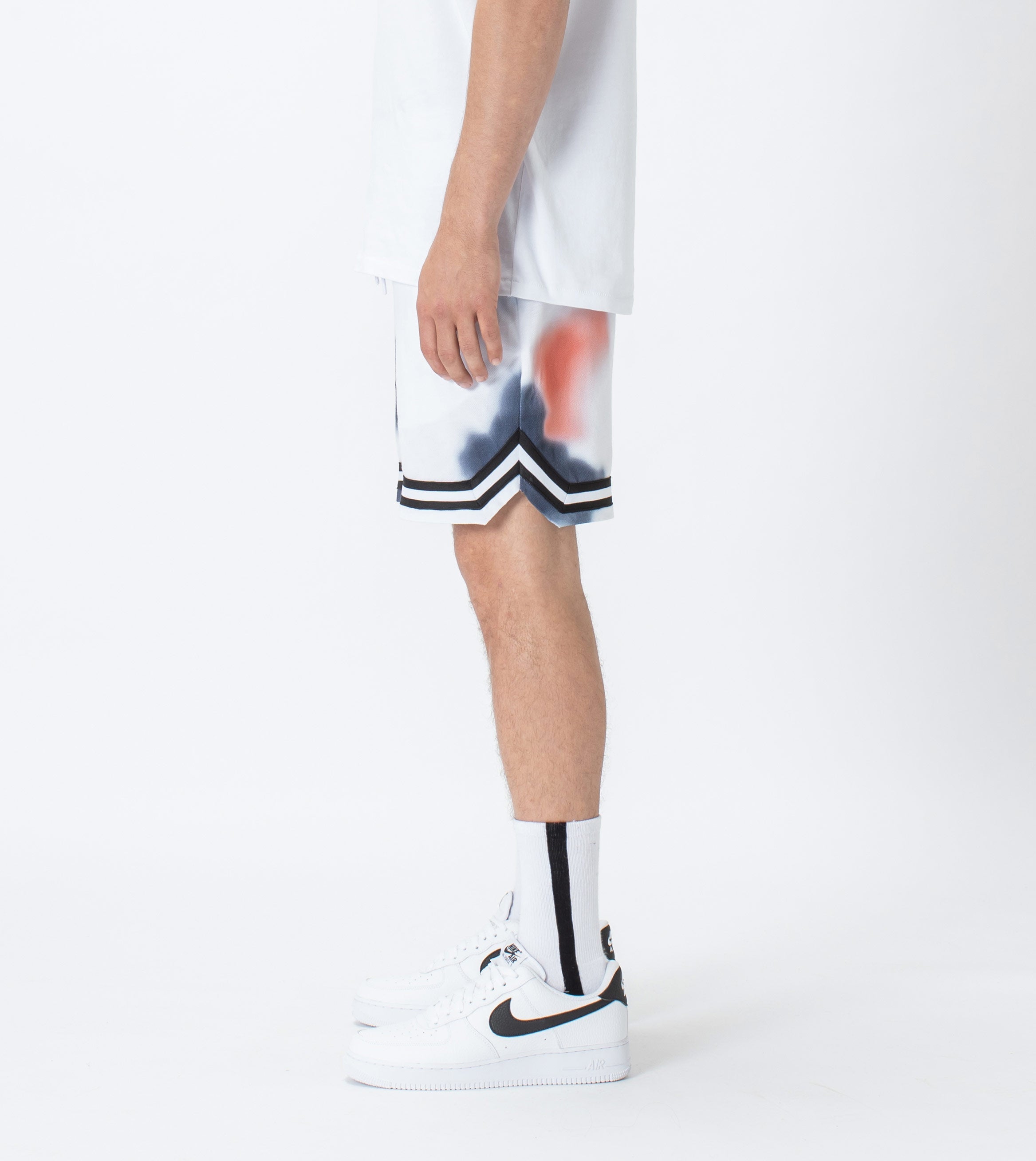 Patch Pique Basketball Short White/Multi - Sale
