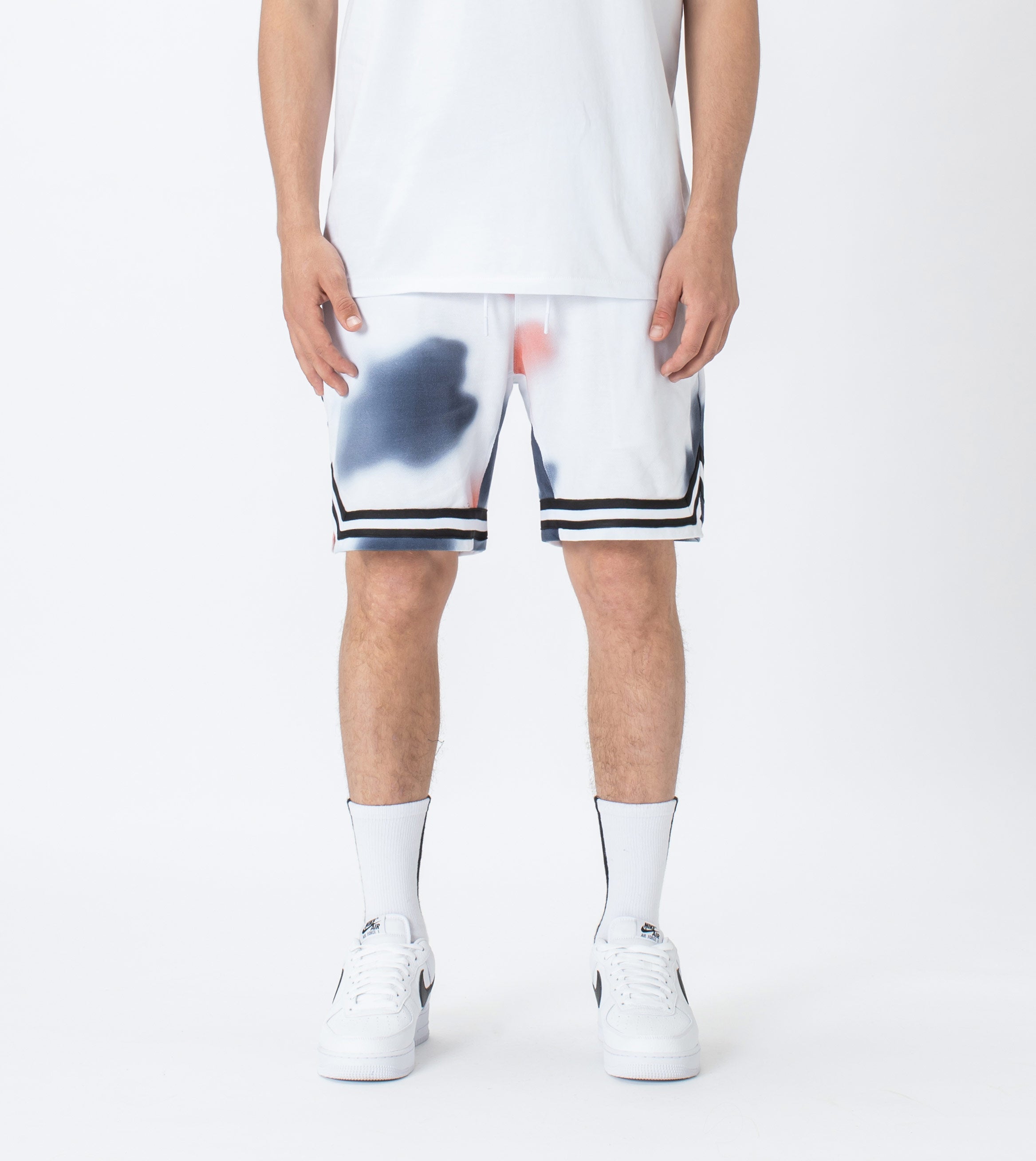 Patch Pique Basketball Short White/Multi - Sale