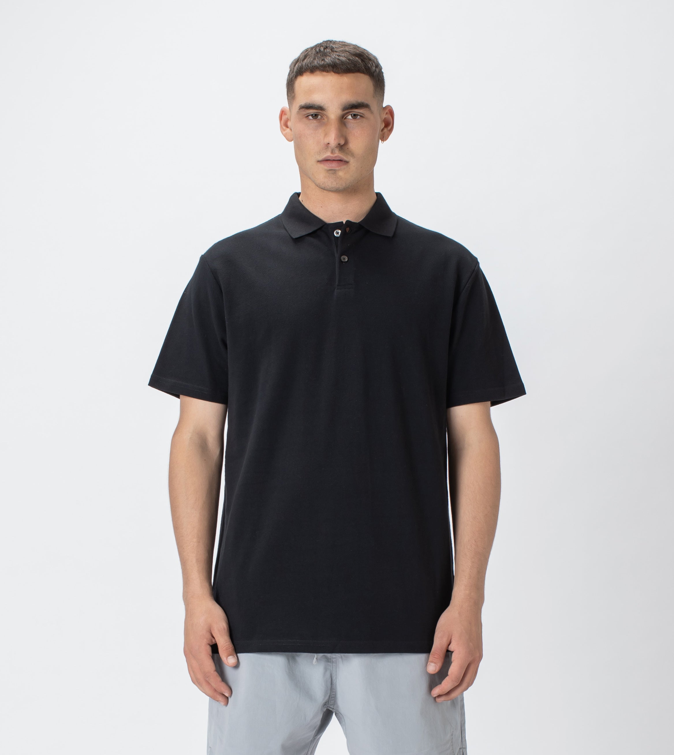 Pique Polo Black