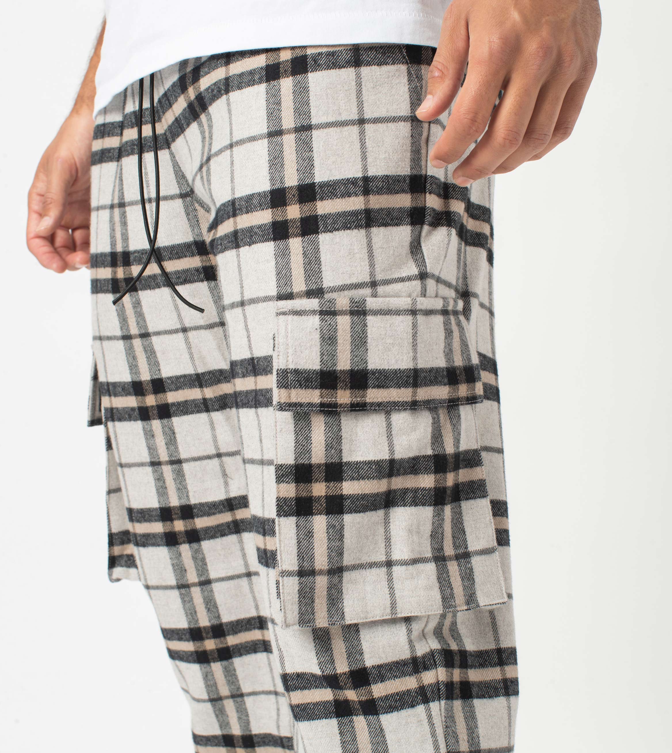 Plaid Jumpa Cargo Pant Ash/Sandstone