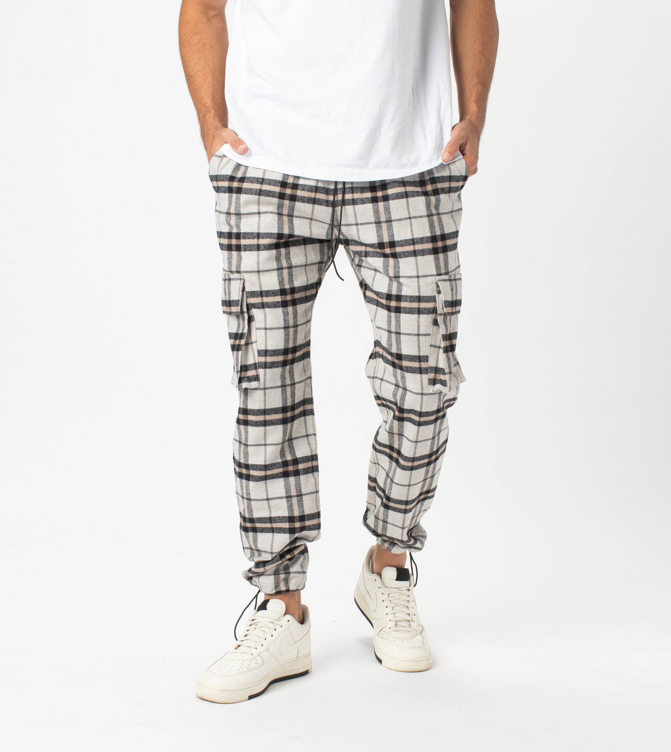 Plaid Jumpa Cargo Pant Ash/Sandstone