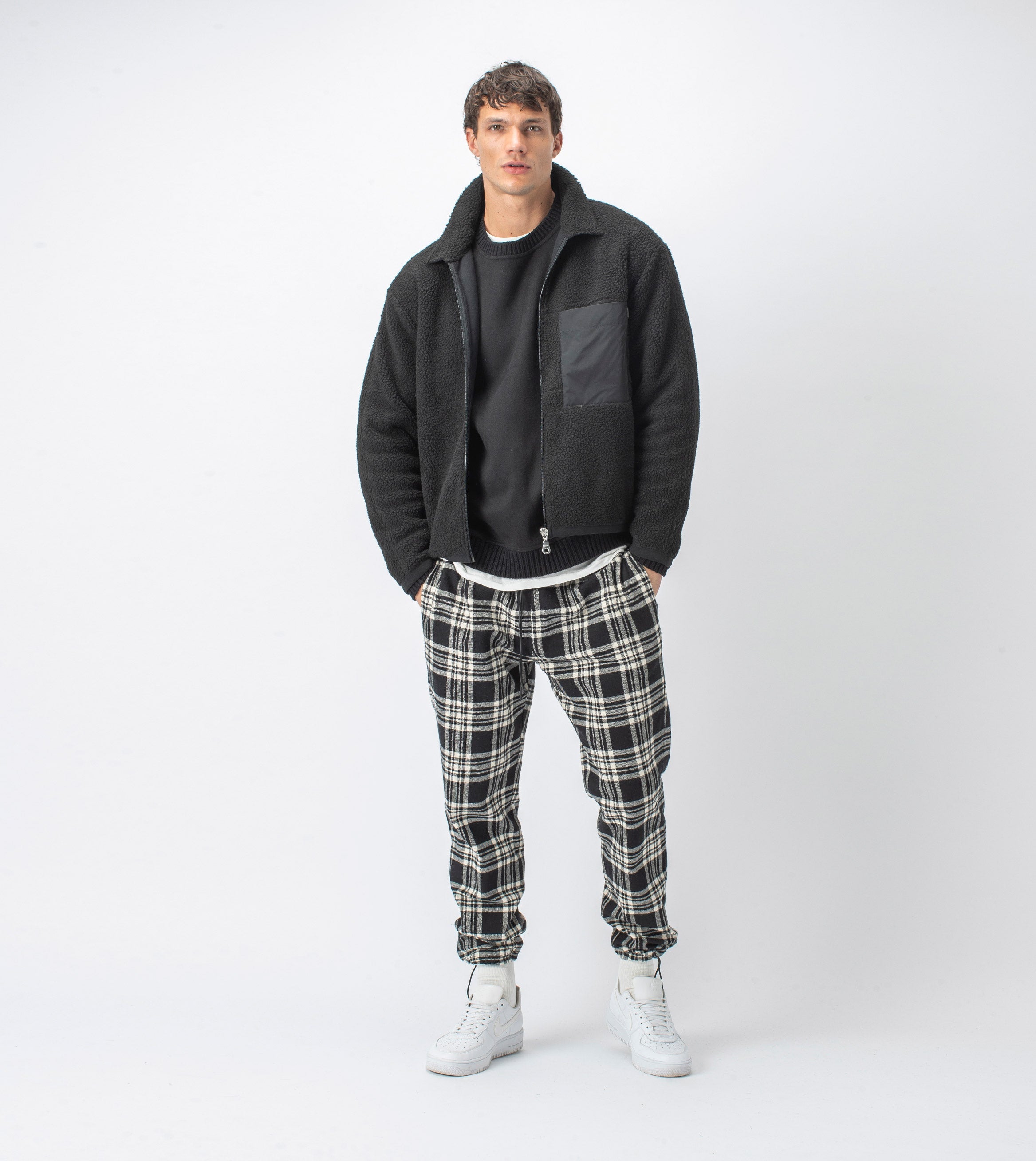 Plaid Jumpa Jogger Black/Milk