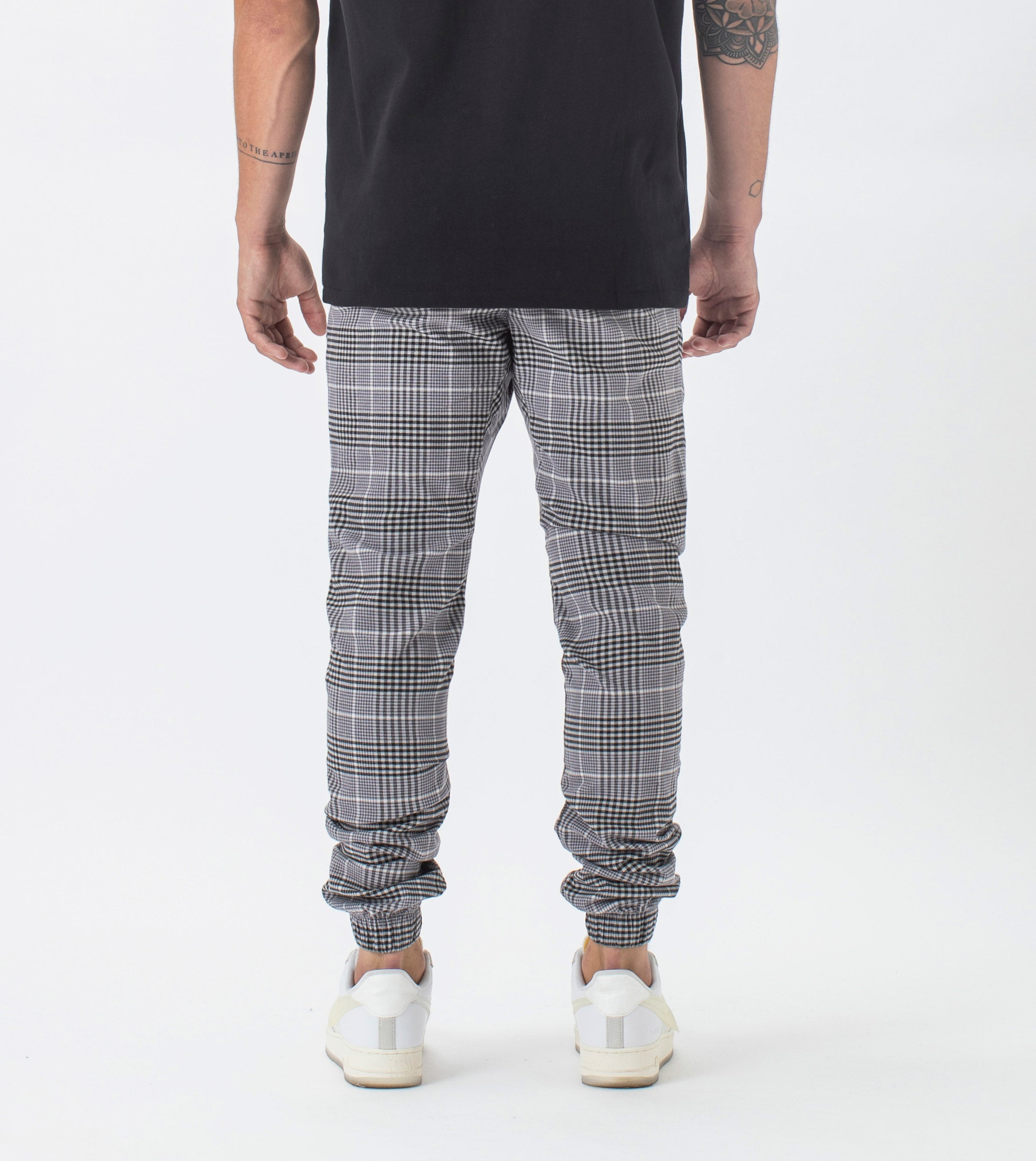 Plaid Sureshot Jogger Lt Grey/Black