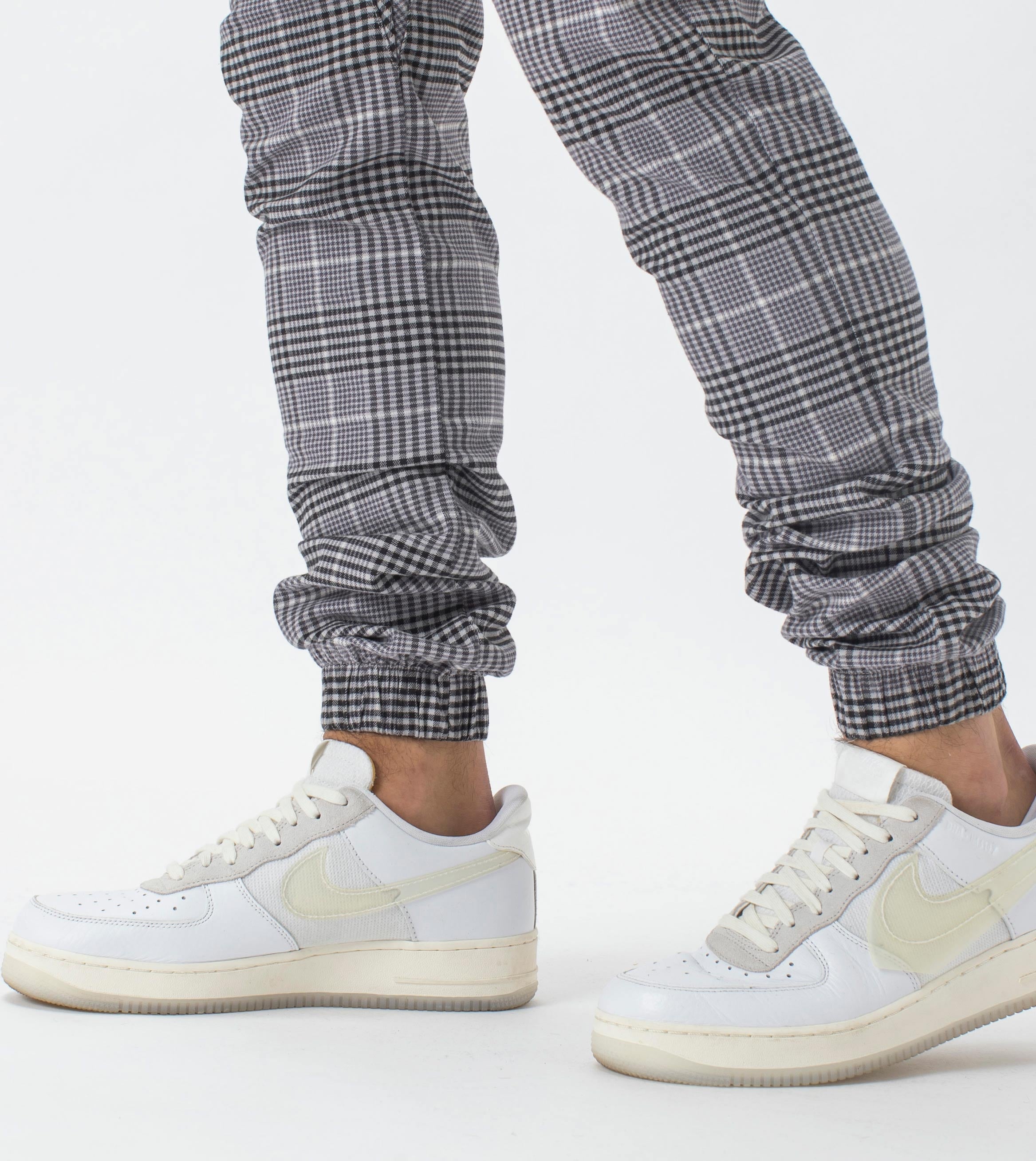 Plaid Sureshot Jogger Lt Grey/Black