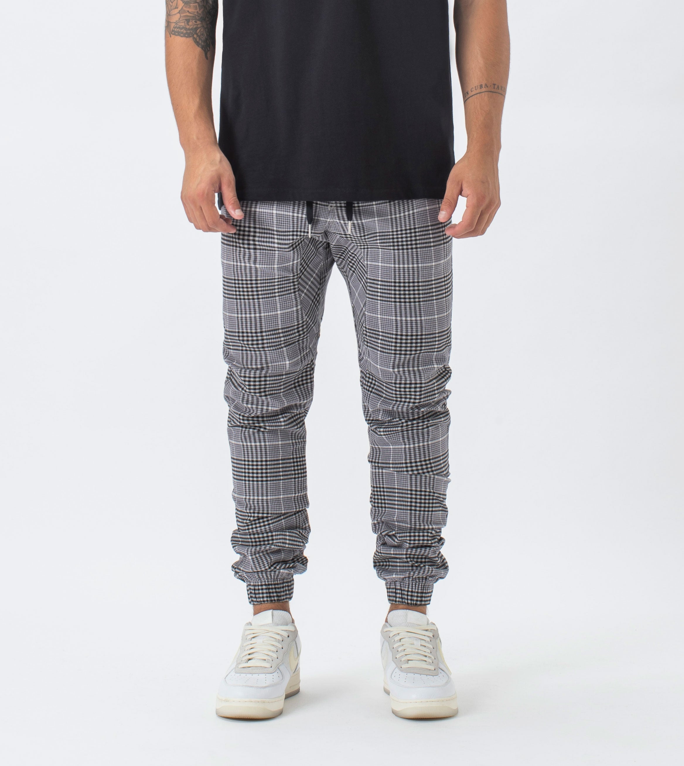 Plaid Sureshot Jogger Lt Grey/Black