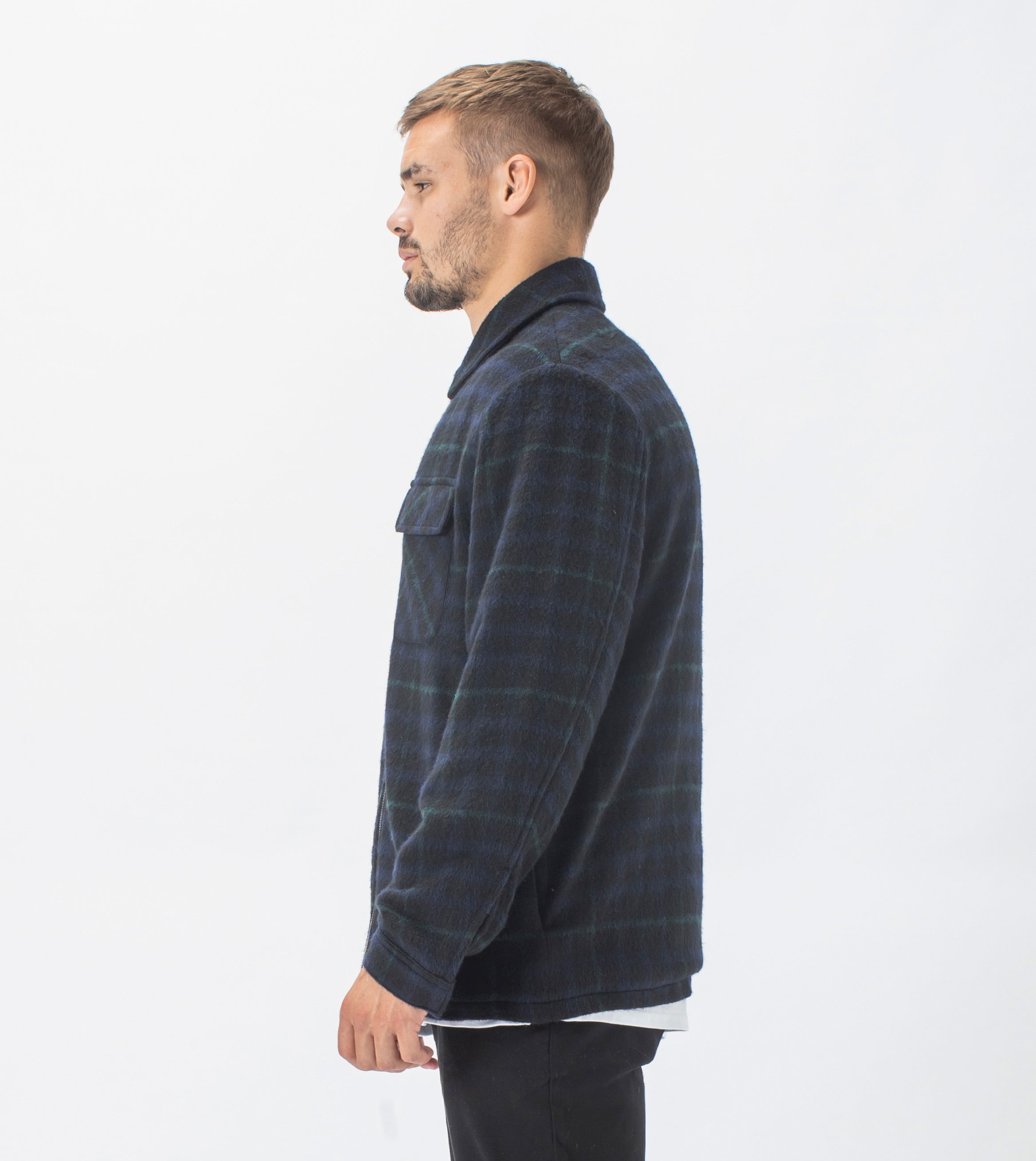 Plaid Work Jacket Forest/Ink