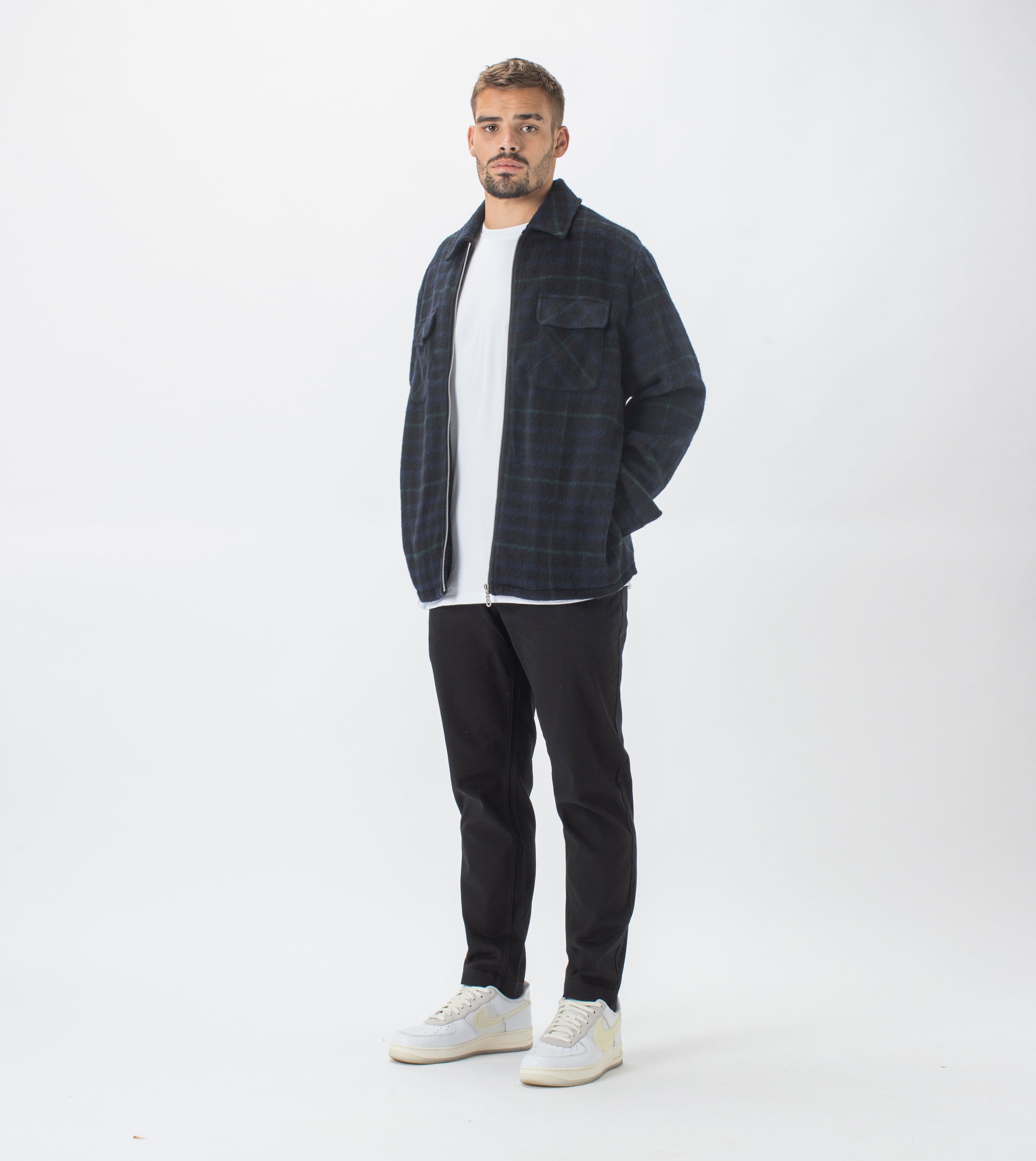 Plaid Work Jacket Forest/Ink
