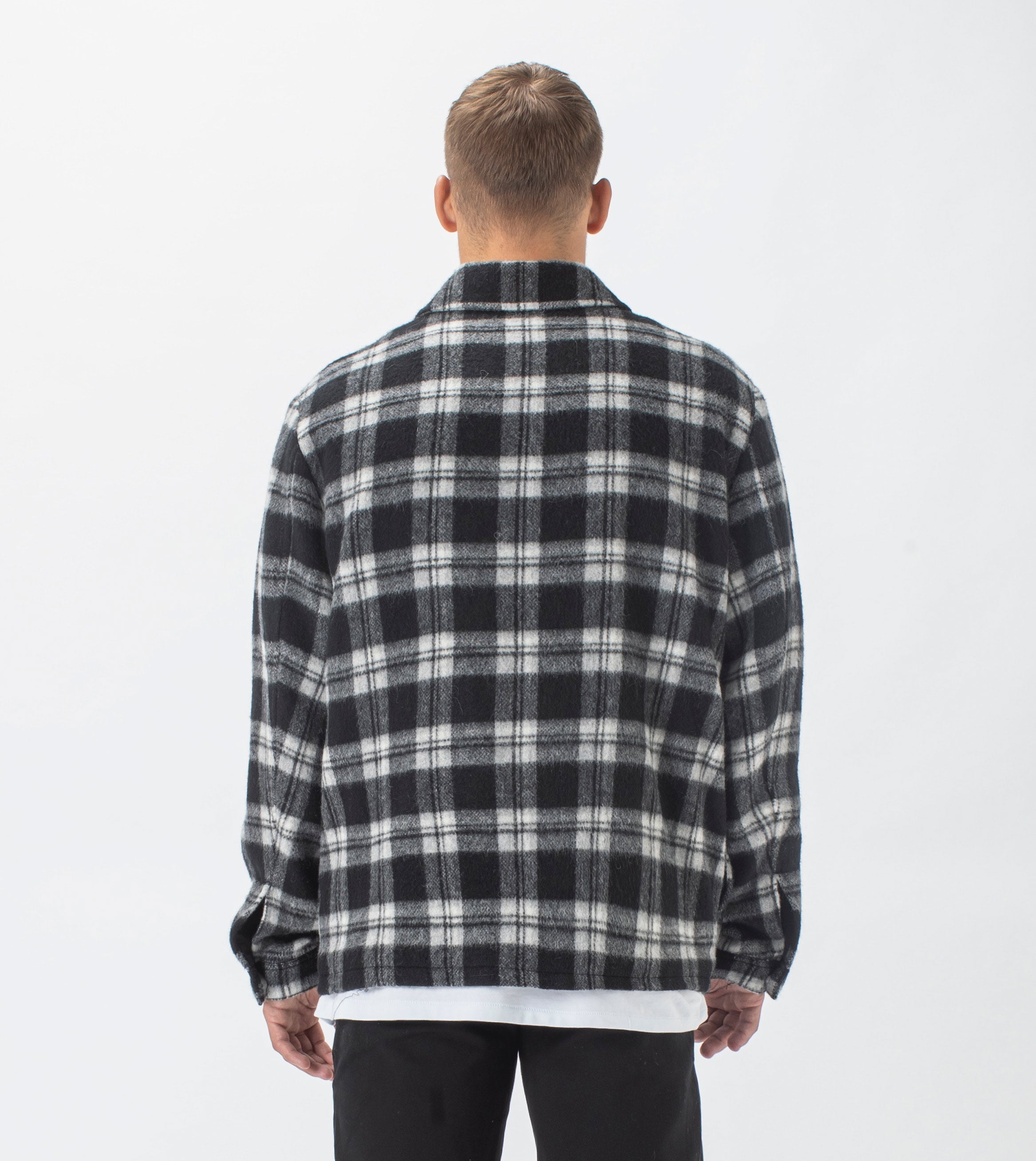 Plaid Work Jacket Grey
