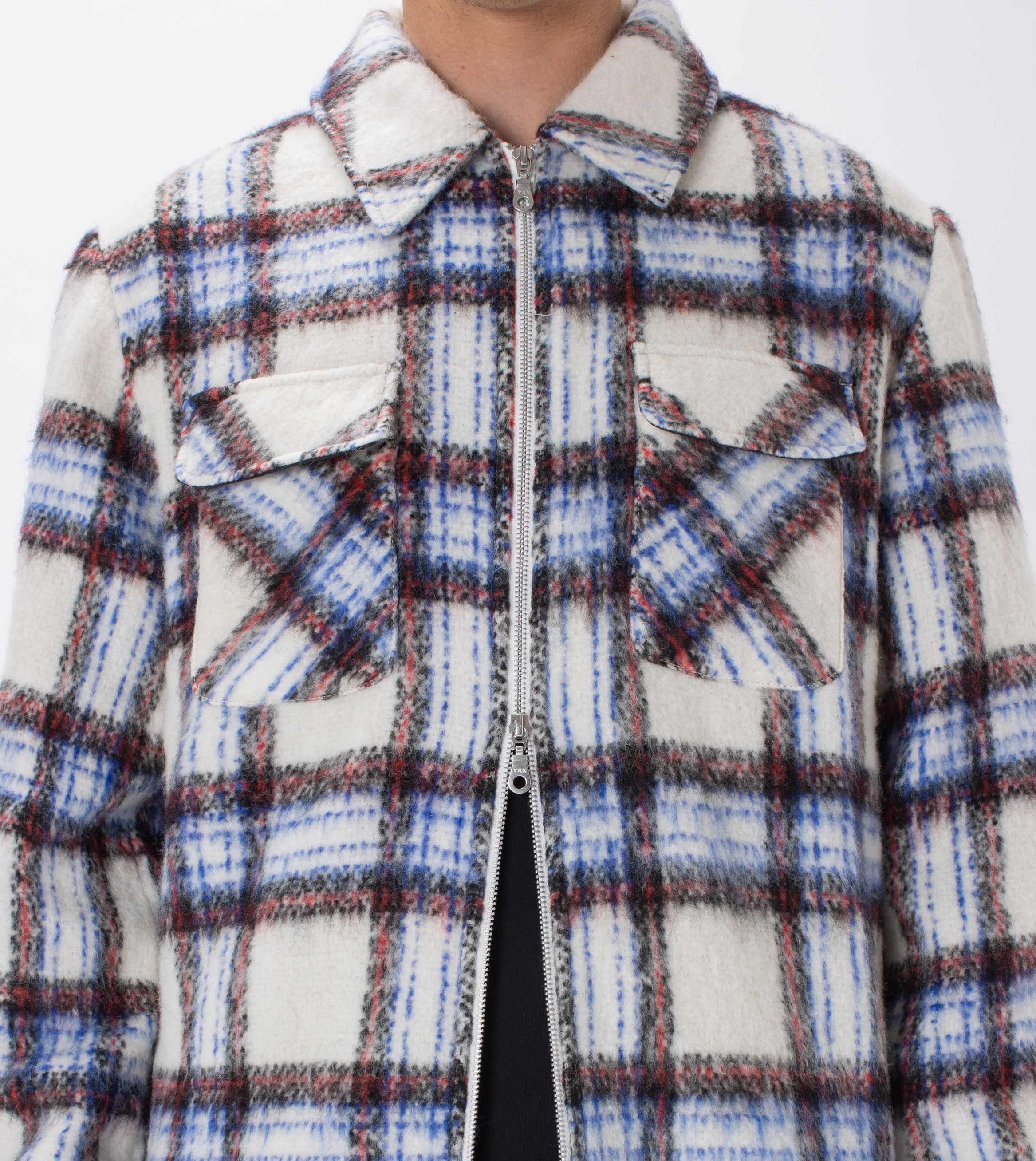 Plaid Work Jacket Milk/Brown