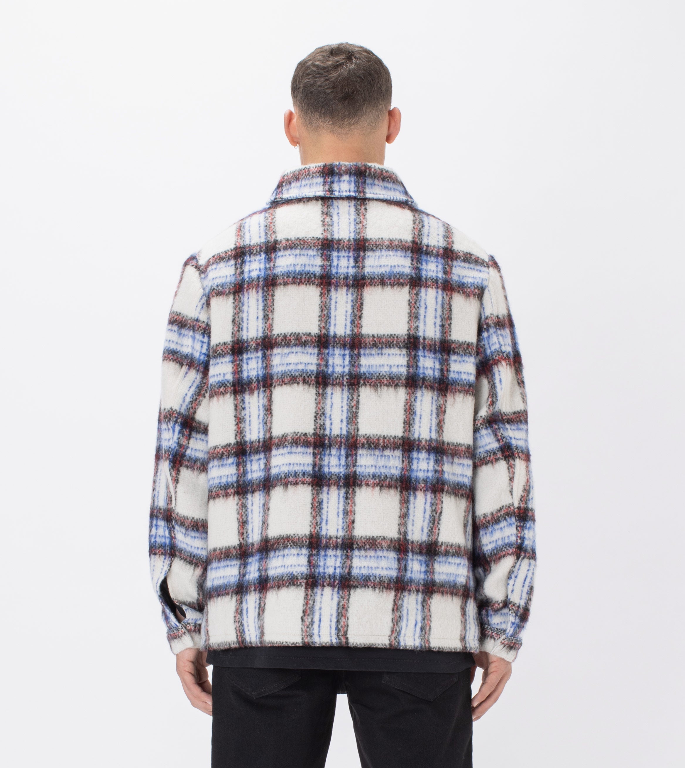 Plaid Work Jacket Milk/Brown