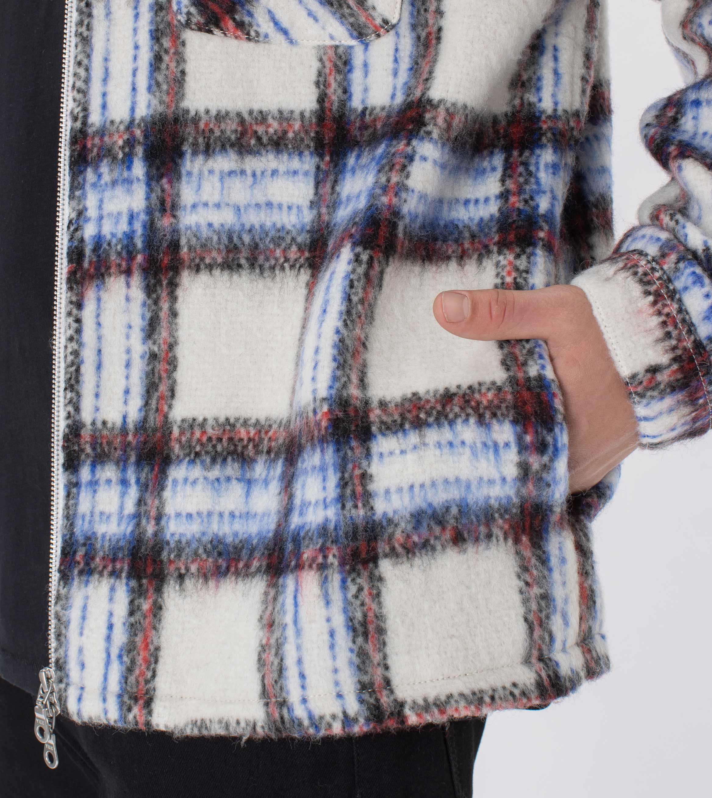 Plaid Work Jacket Milk/Brown