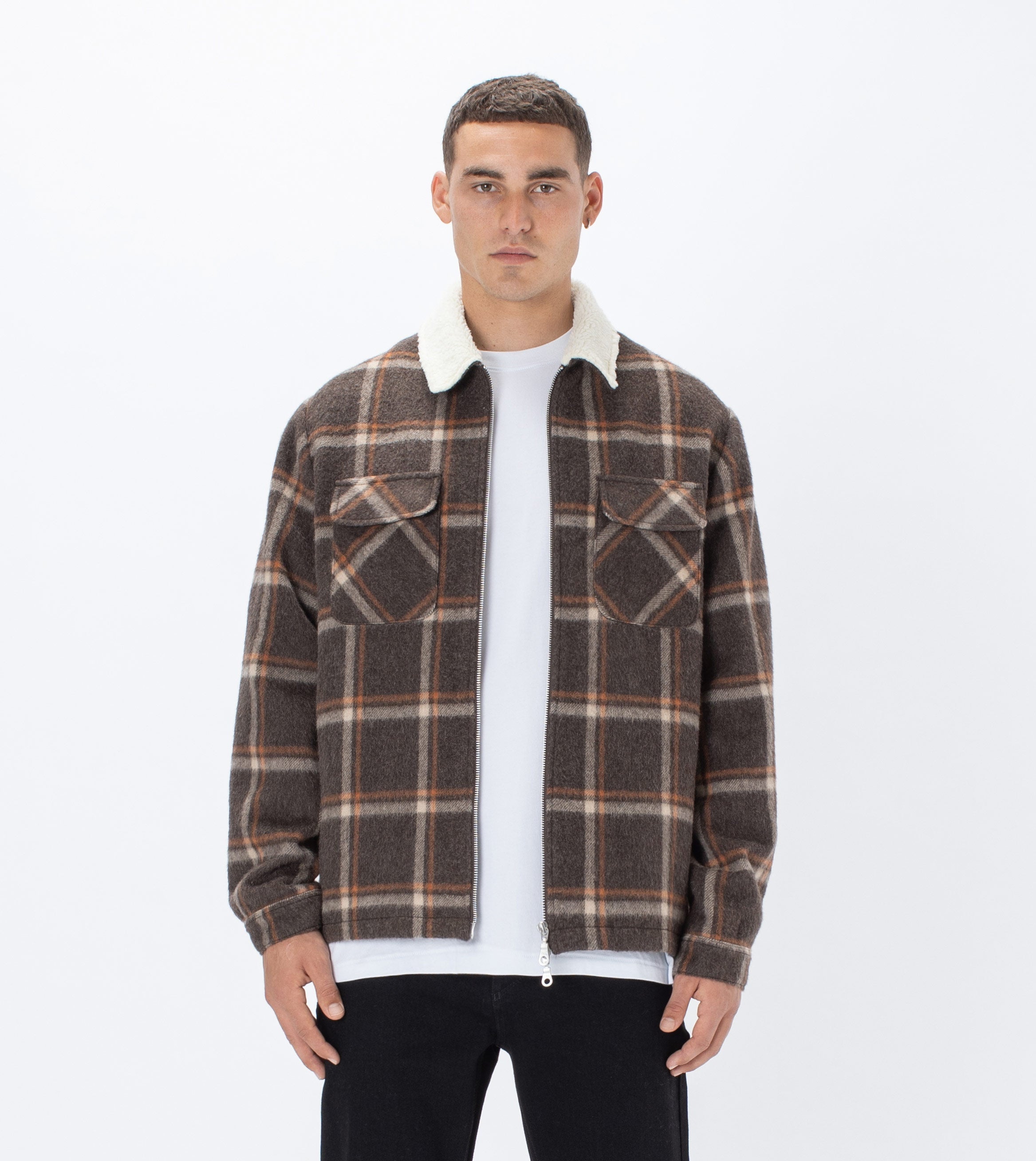 Plaid Work Jacket Timber/Rust