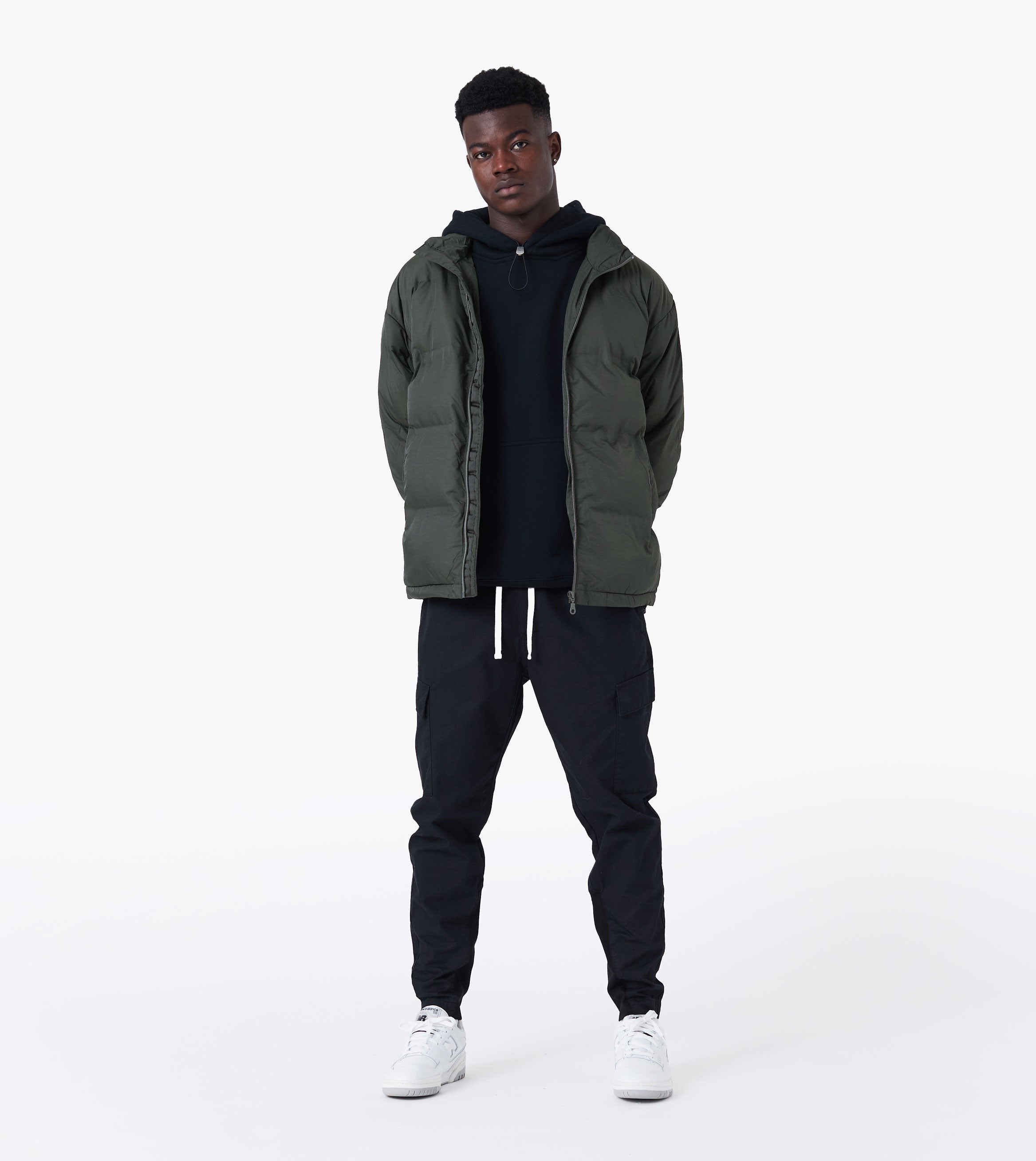 Powells Puffer Jacket Dk Army