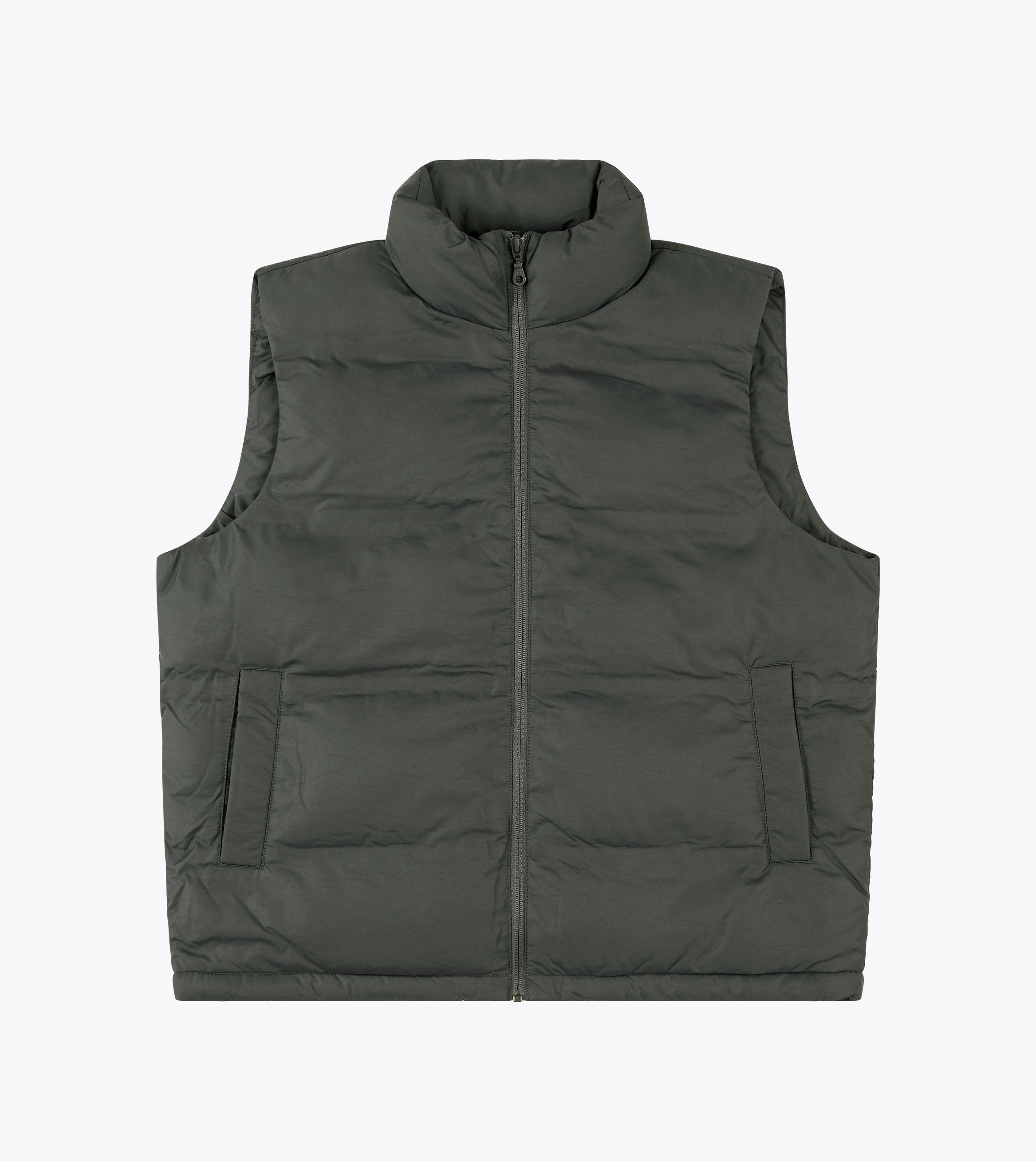Powells Puffer Vest Dk Army