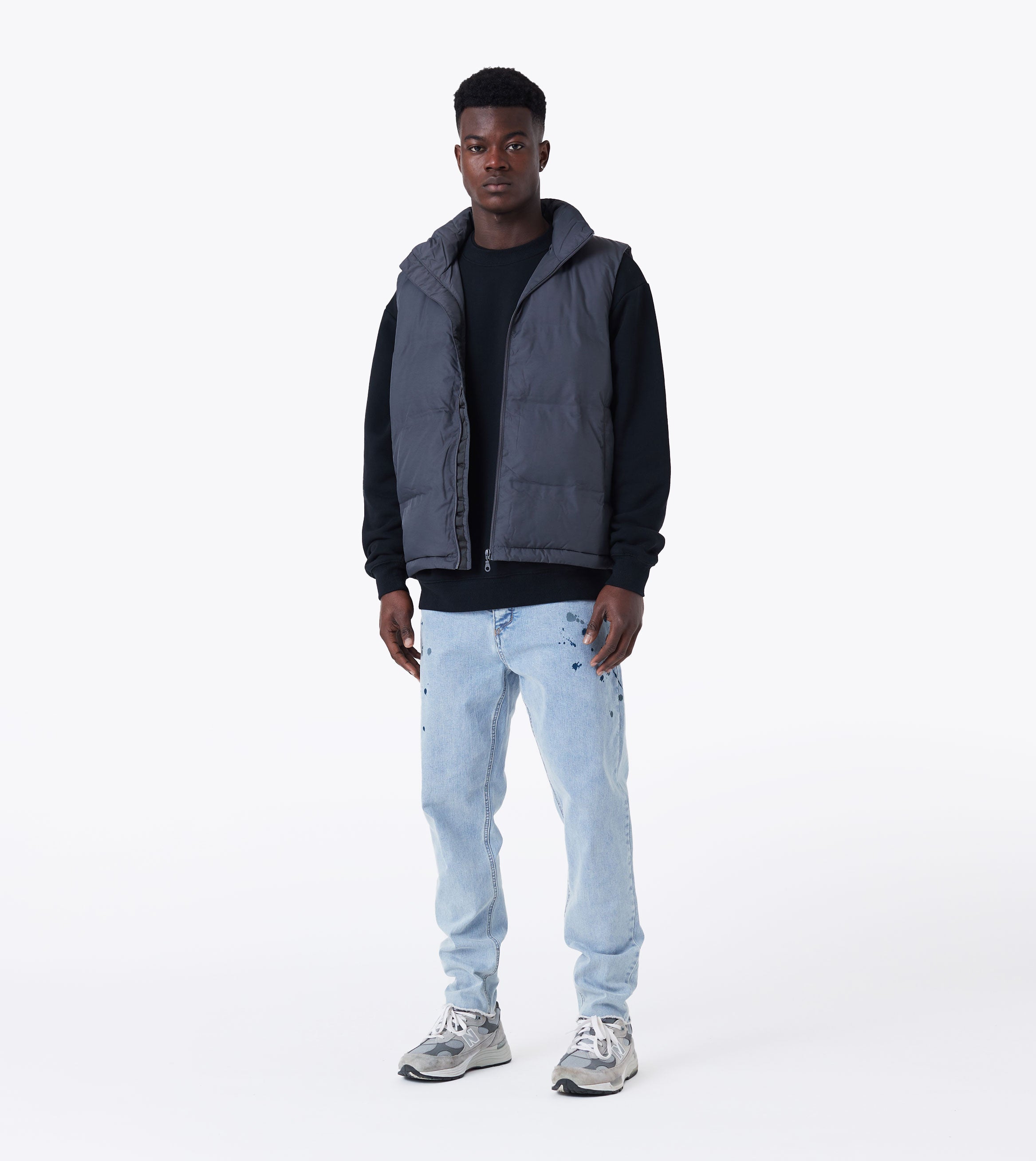 Powells Puffer Vest Grey