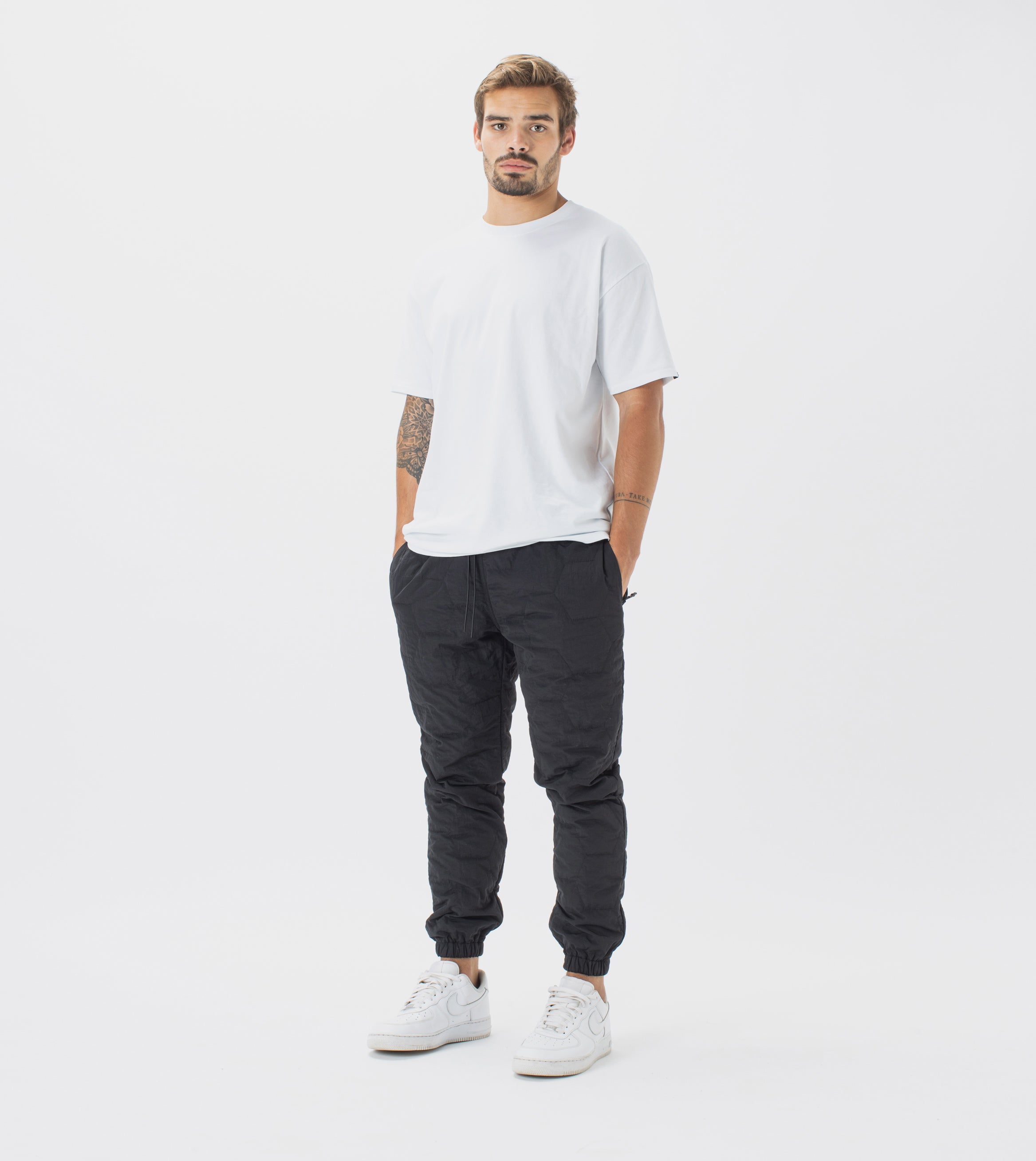 Quilted Jumpa Jogger Black