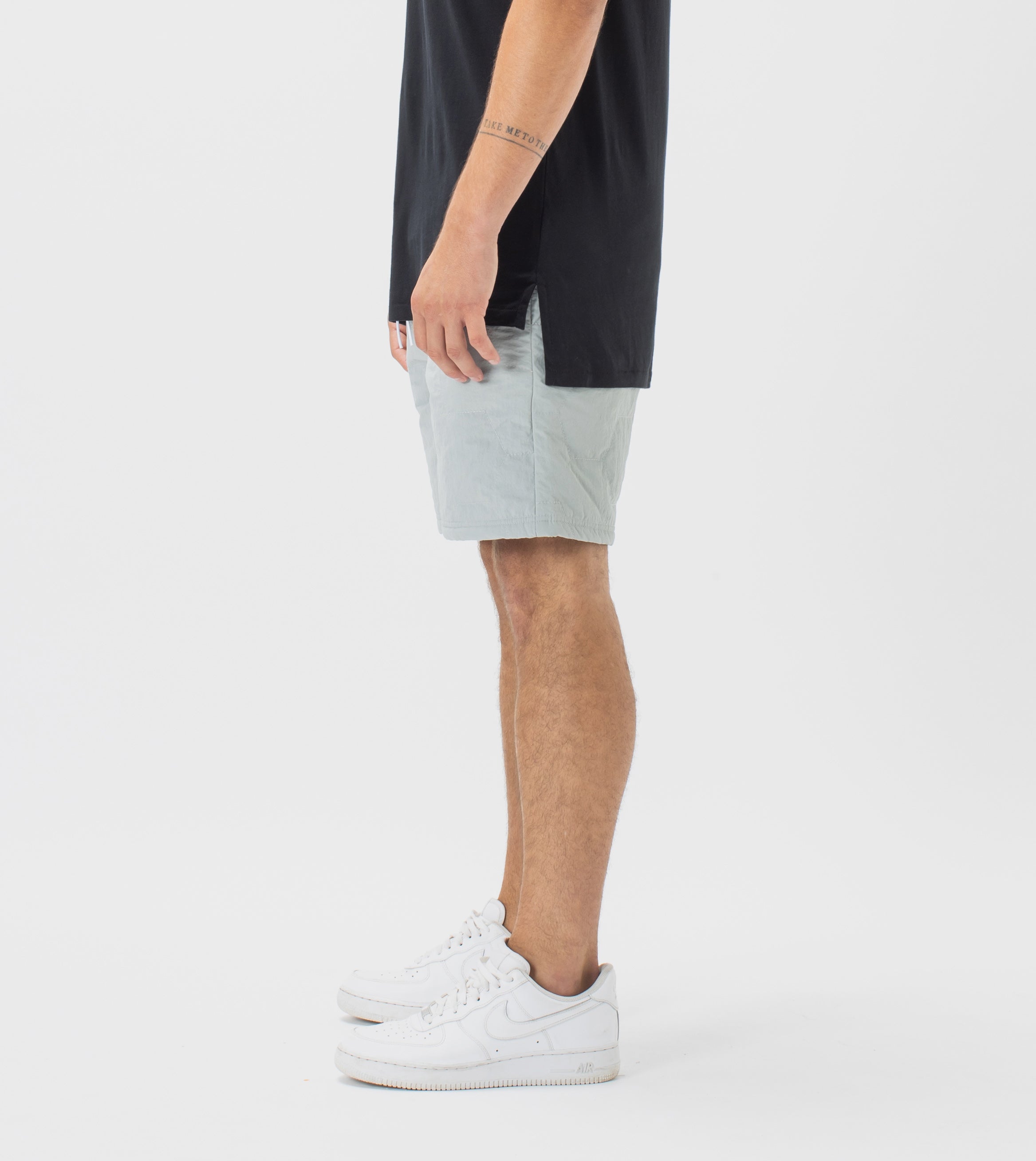 Quilted Jumpa Short Ice Grey