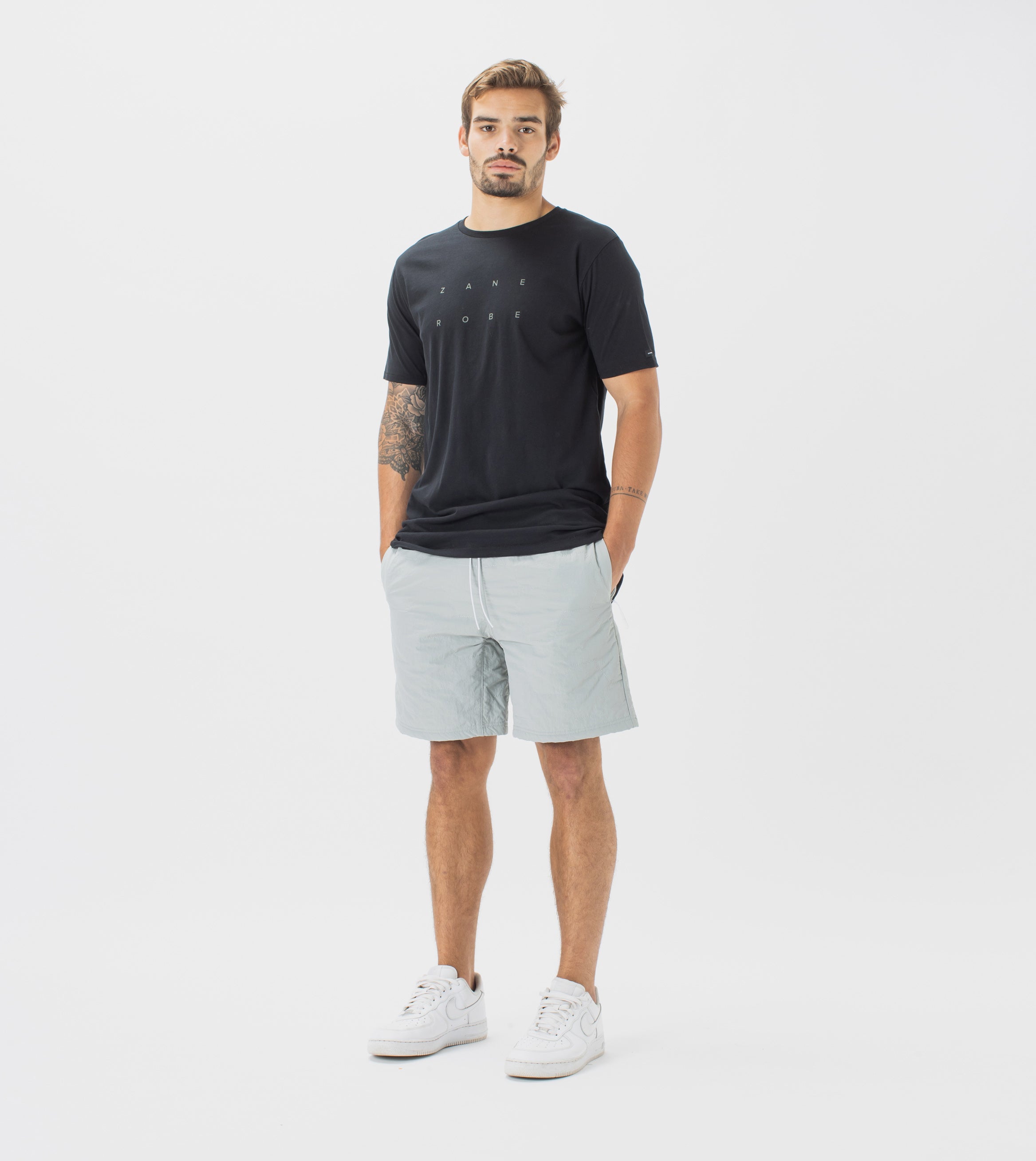 Quilted Jumpa Short Ice Grey