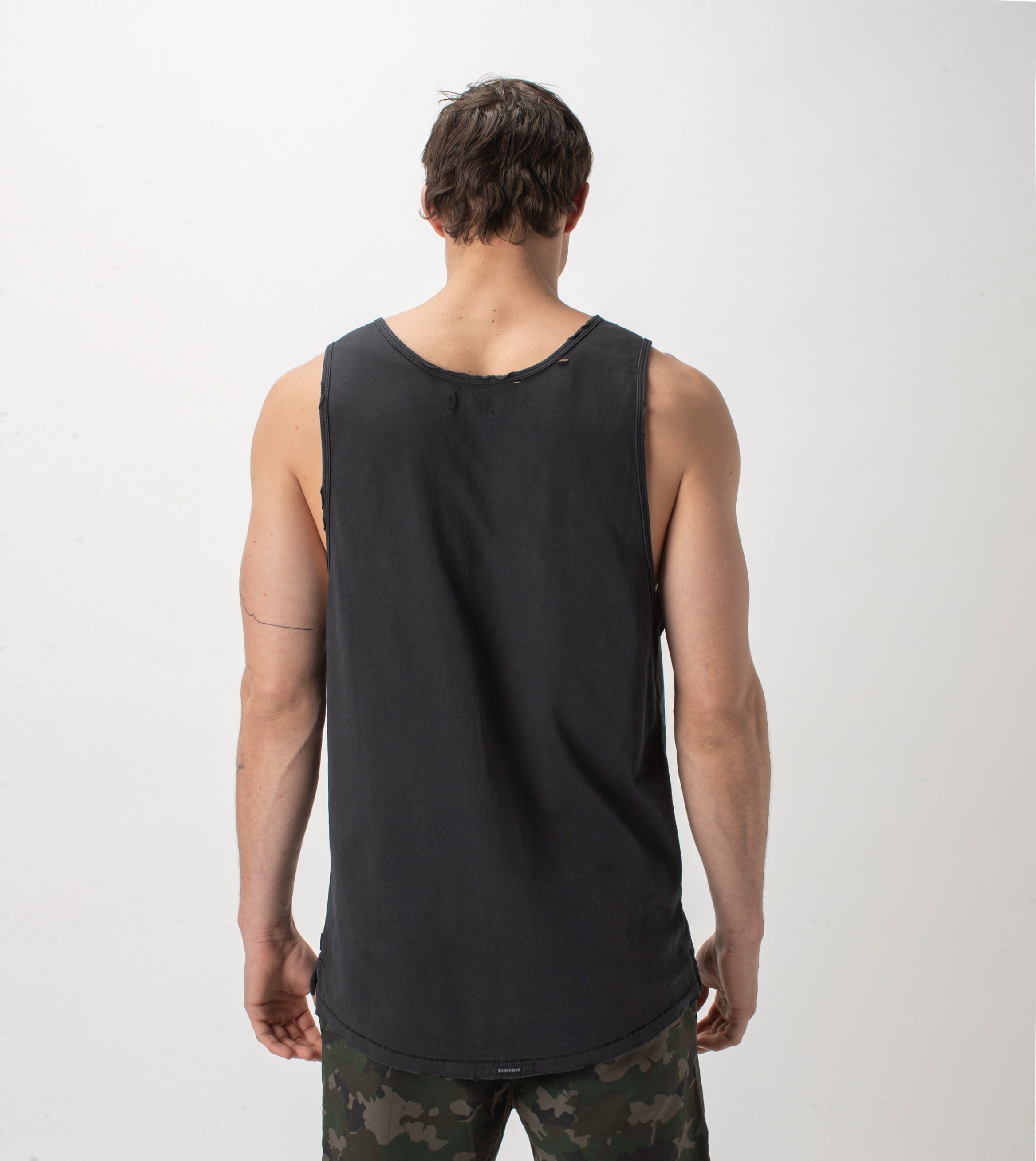 Ripped Rugger Tank GD Black