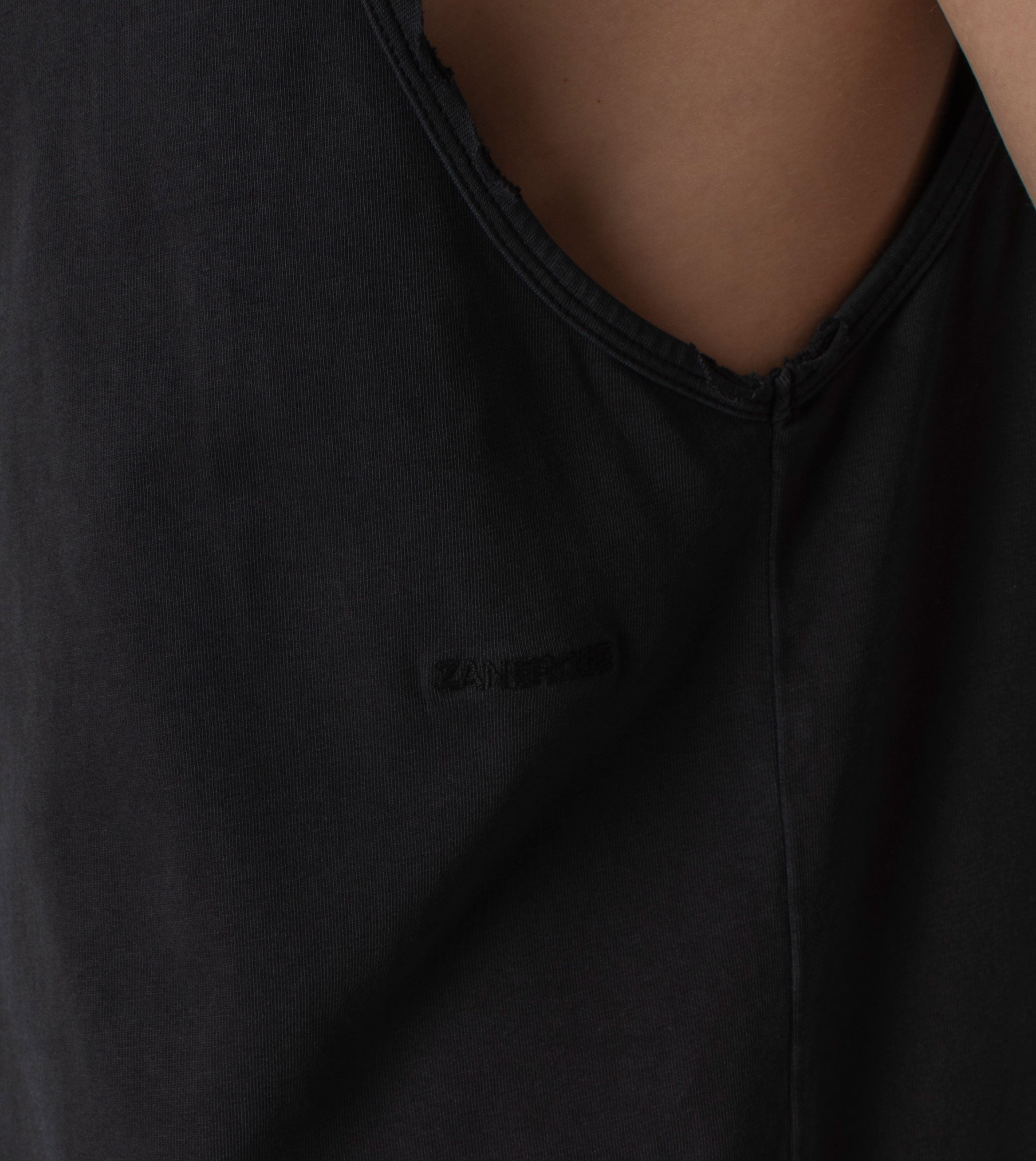 Ripped Rugger Tank GD Black