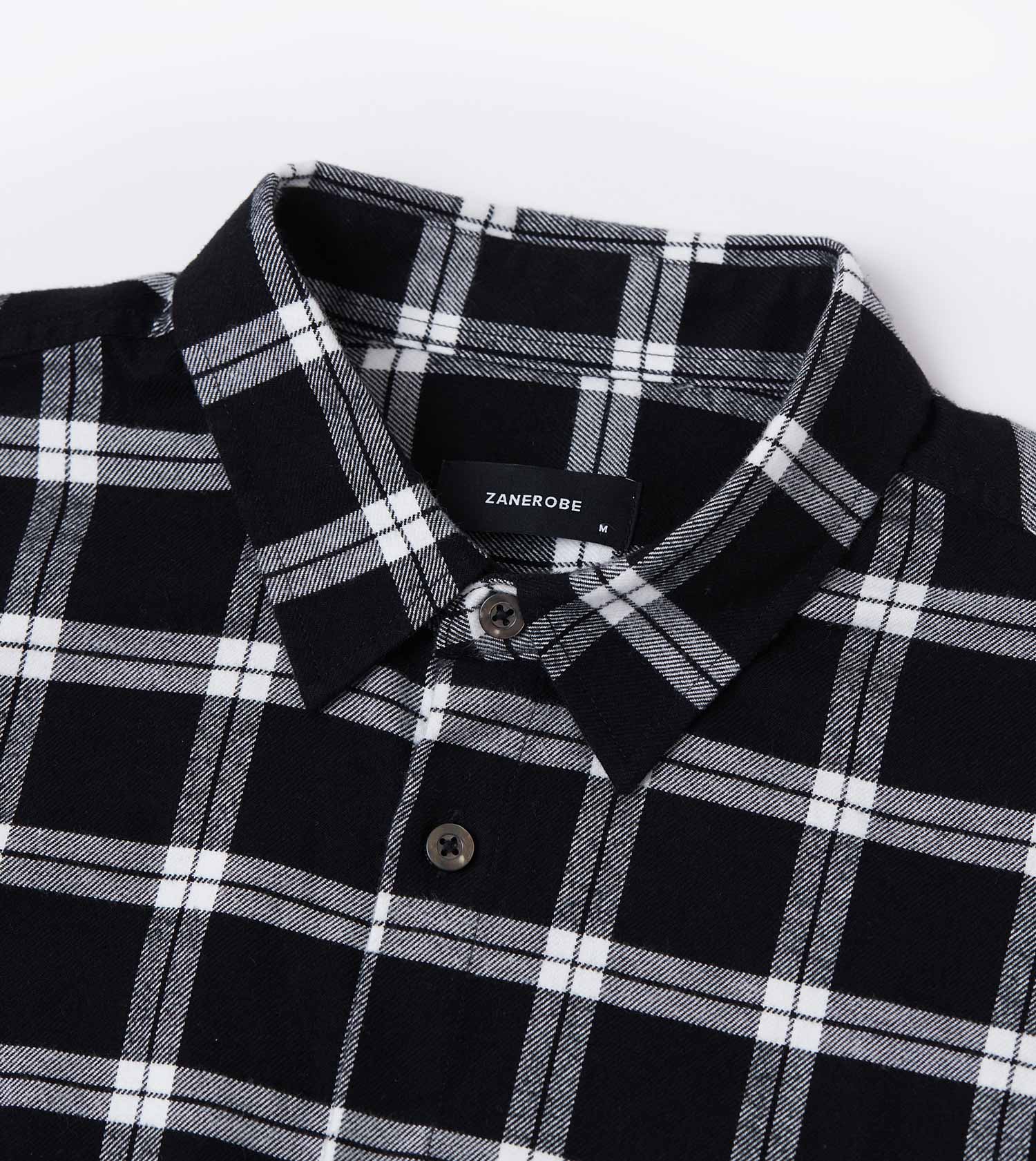 Raw OS Flannel Shirt Black/White