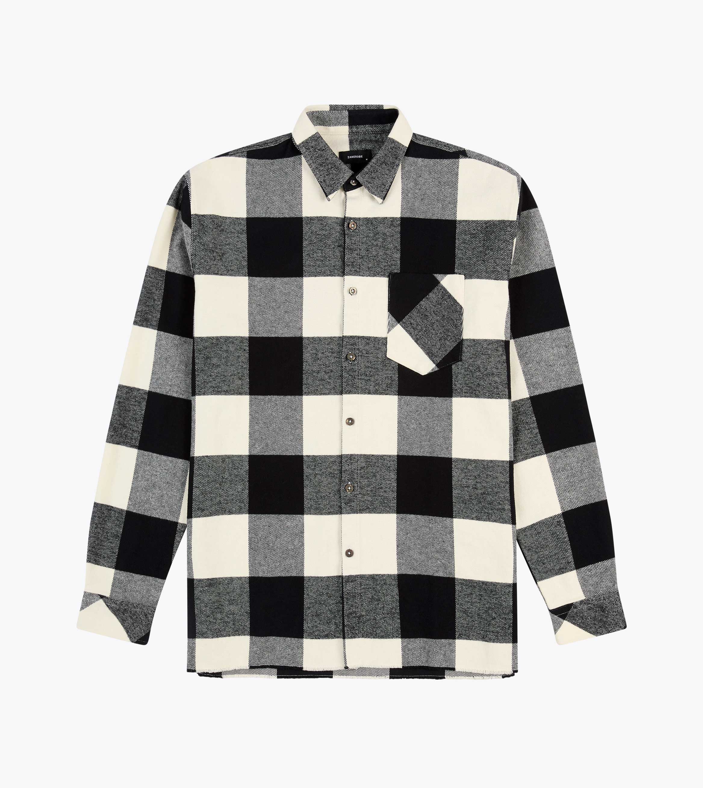 Raw OS Flannel Shirt Black/Vintage White