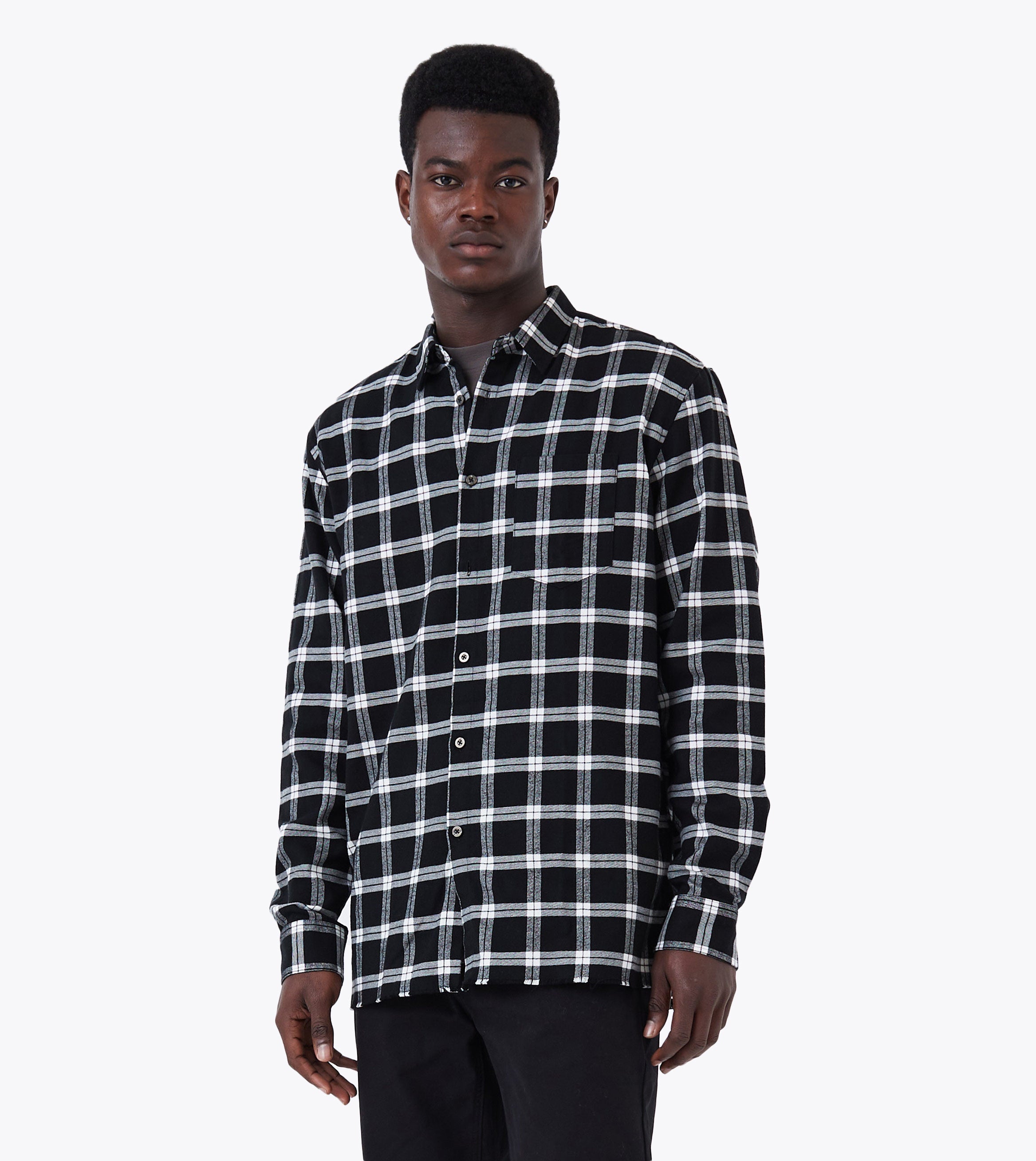 Raw OS Flannel Shirt Black/White
