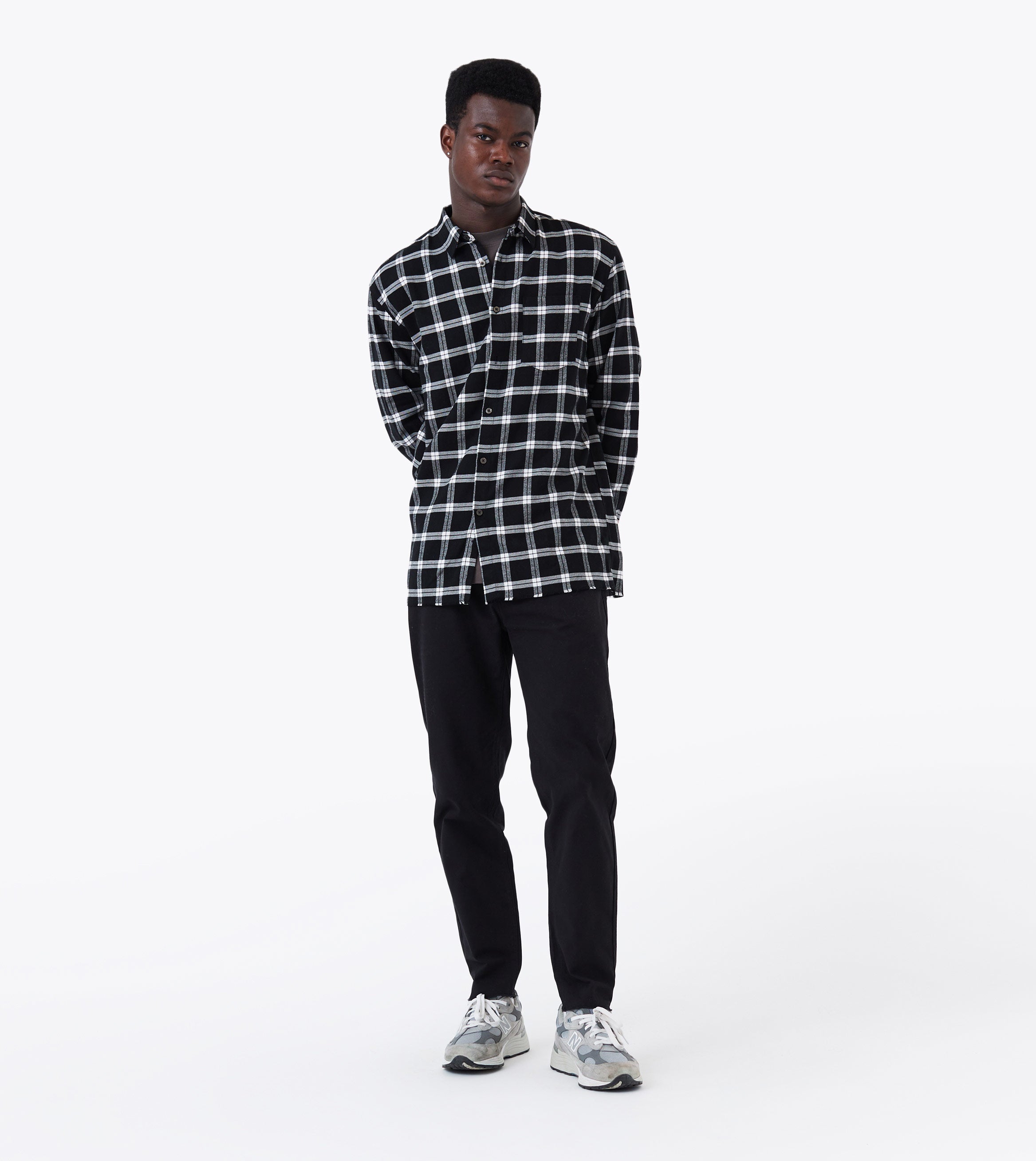 Raw OS Flannel Shirt Black/White