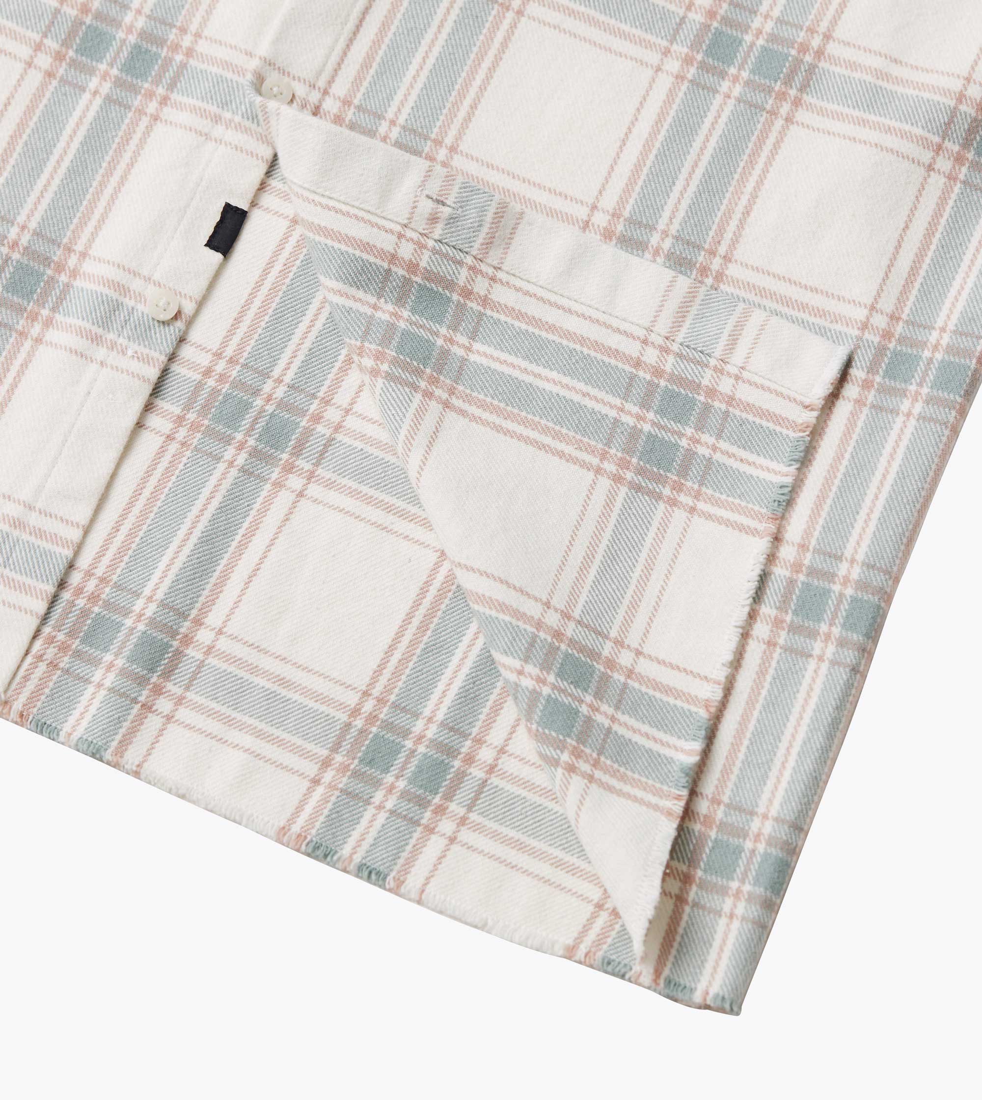 Raw OS Flannel Shirt Vintage White/Lt Blue
