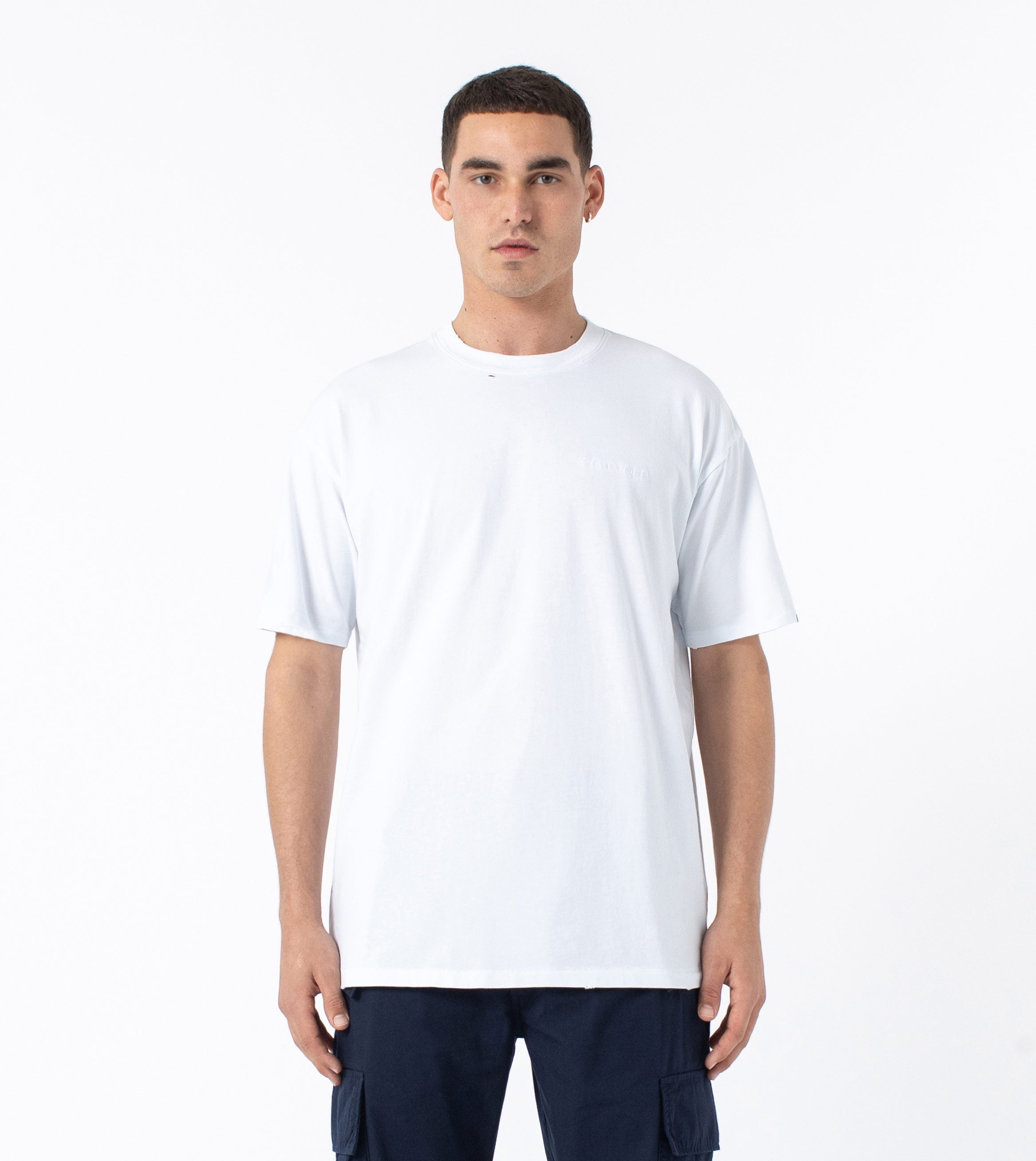 Ripped Box Tee White