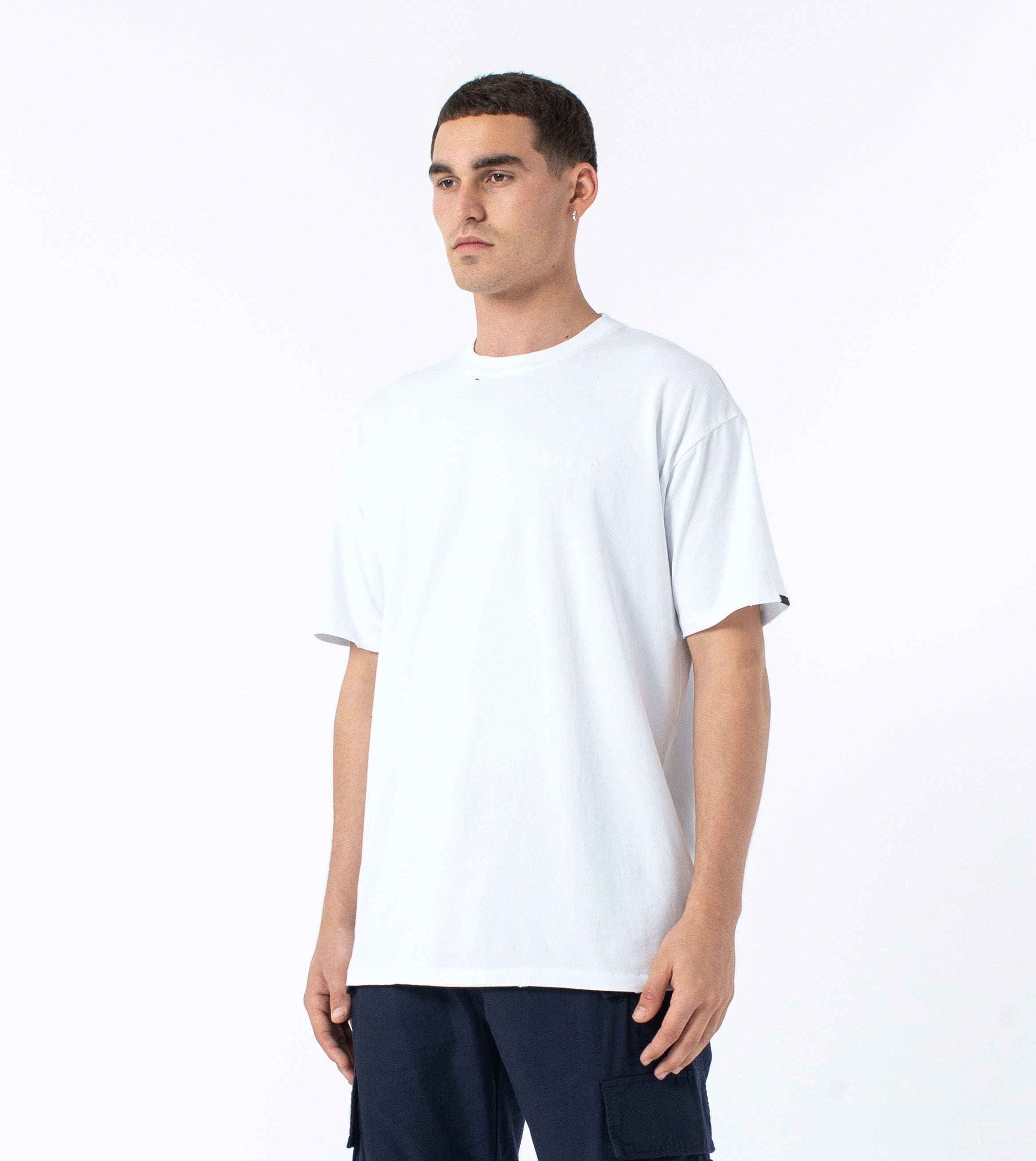 Ripped Box Tee White