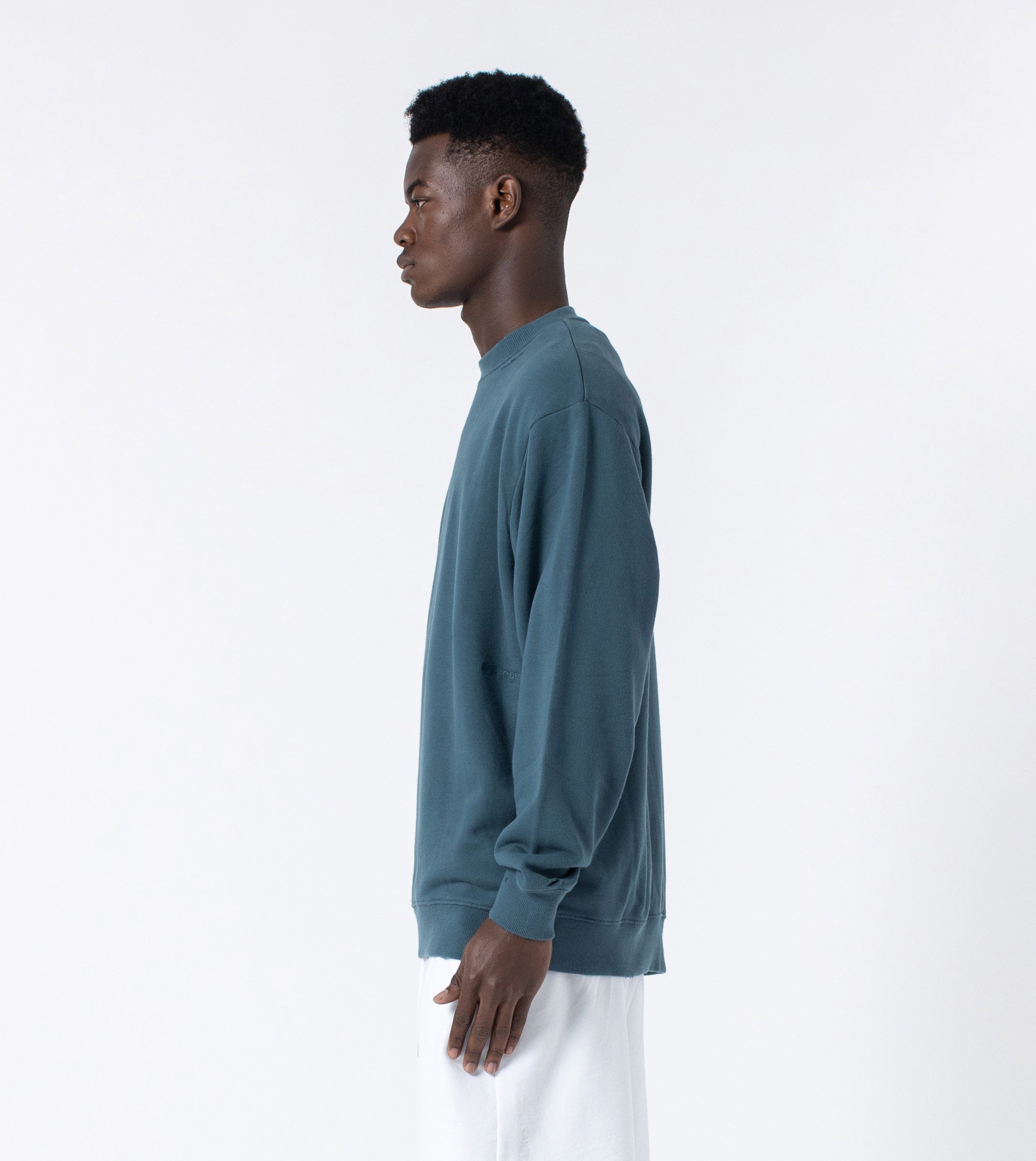 Ripped Orgo Crew Sweat Dk Aqua