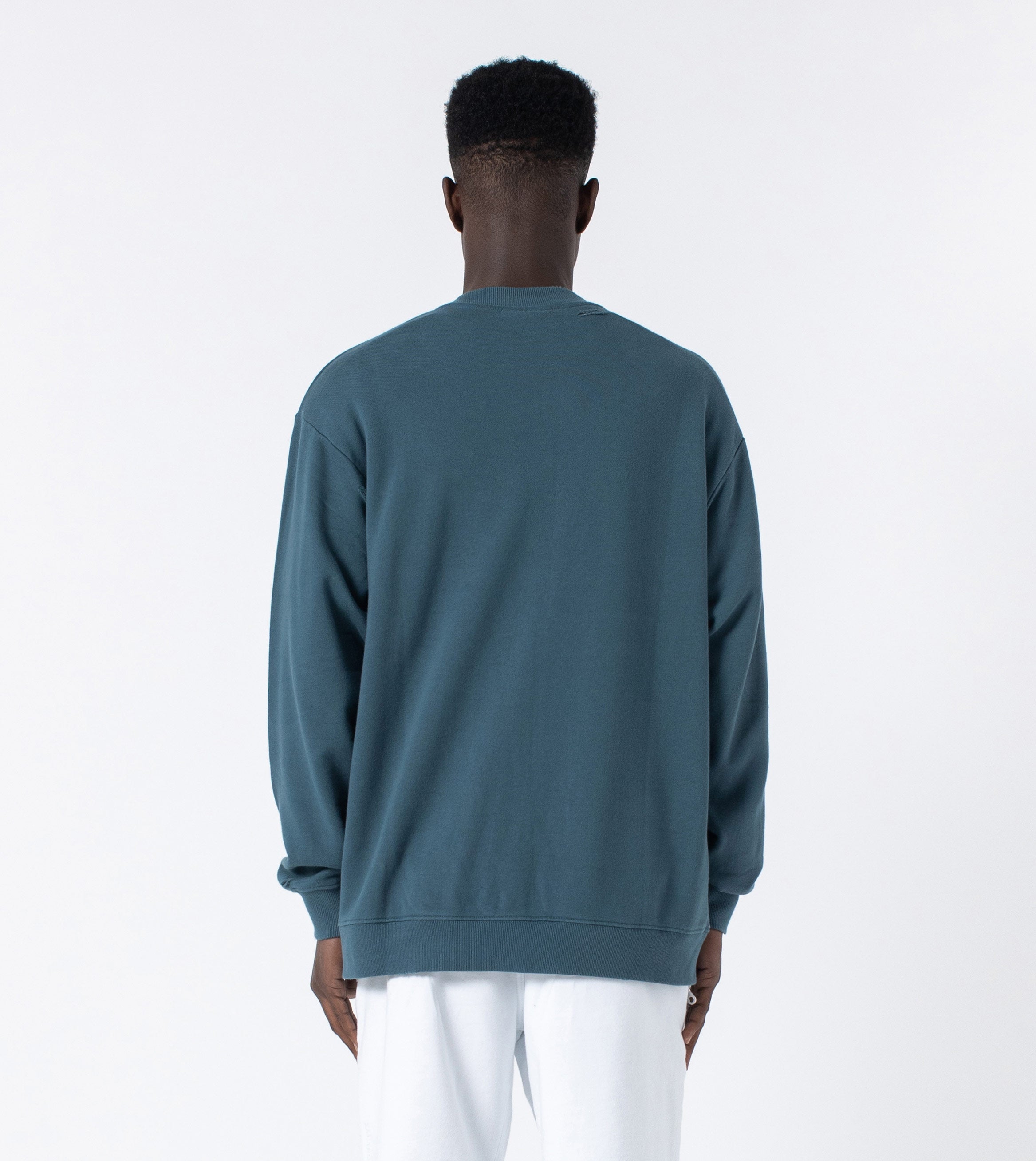 Ripped Orgo Crew Sweat Dk Aqua