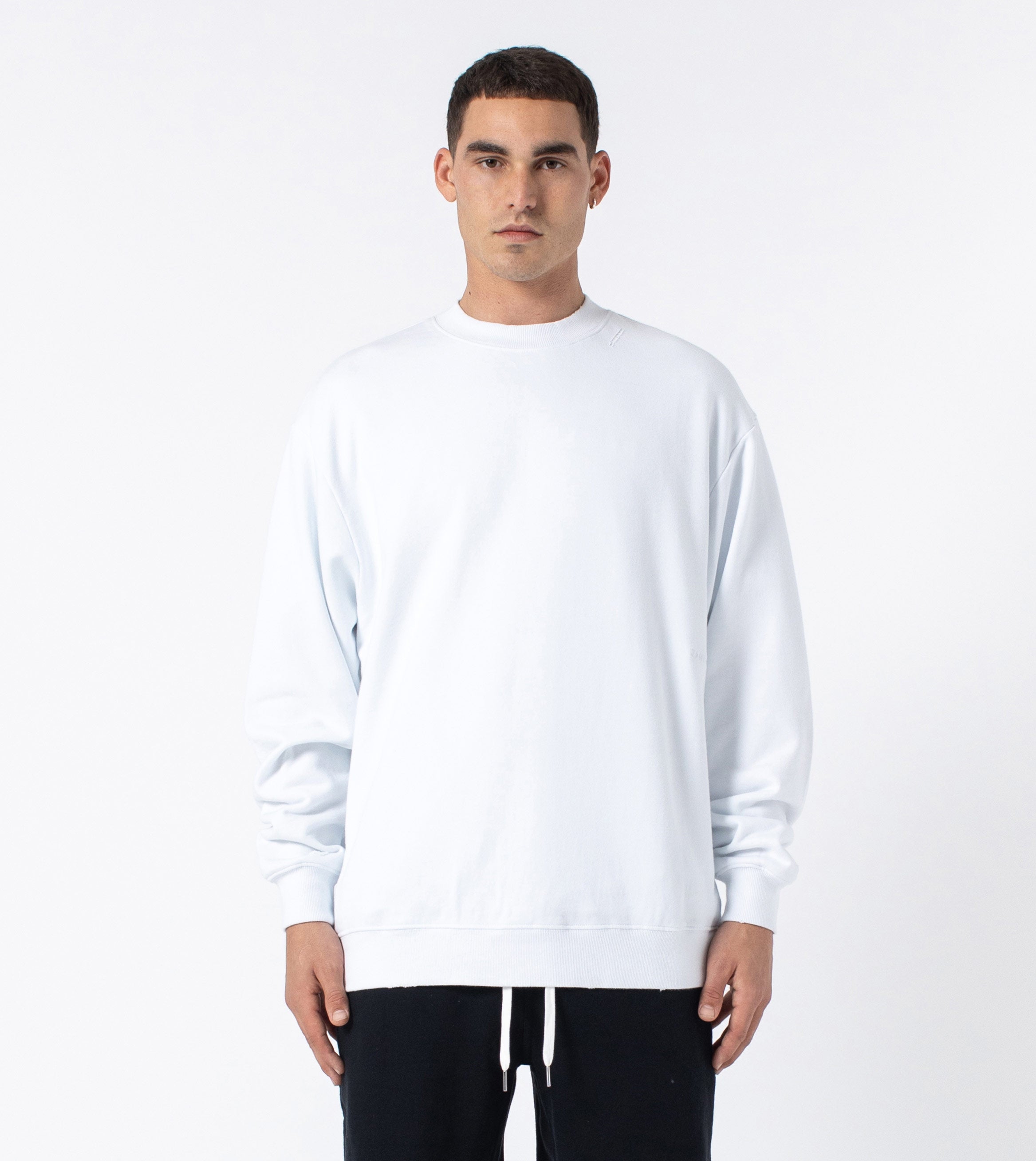 Ripped Orgo Crew Sweat White