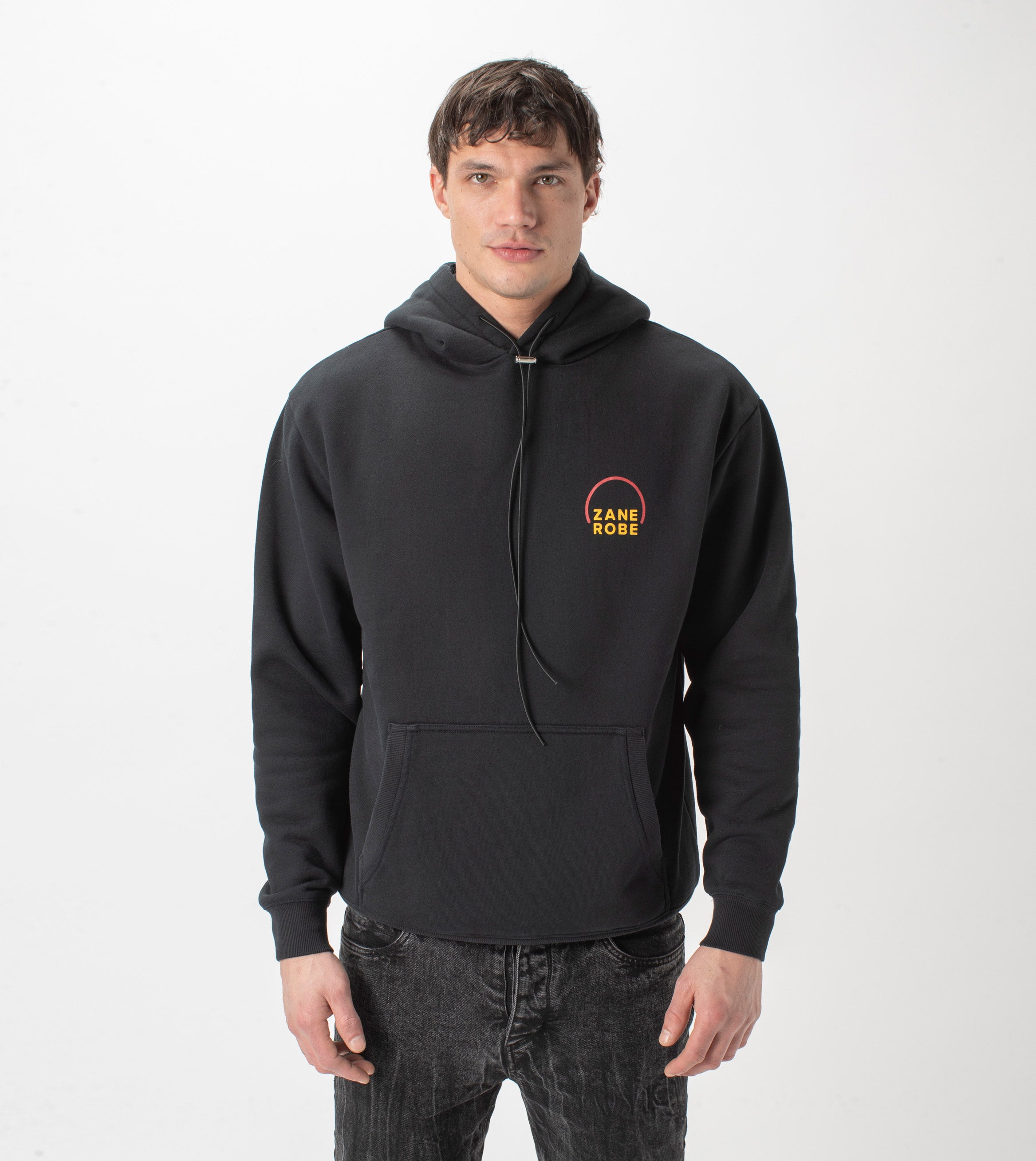 Rising Lowgo Hood Sweat Black