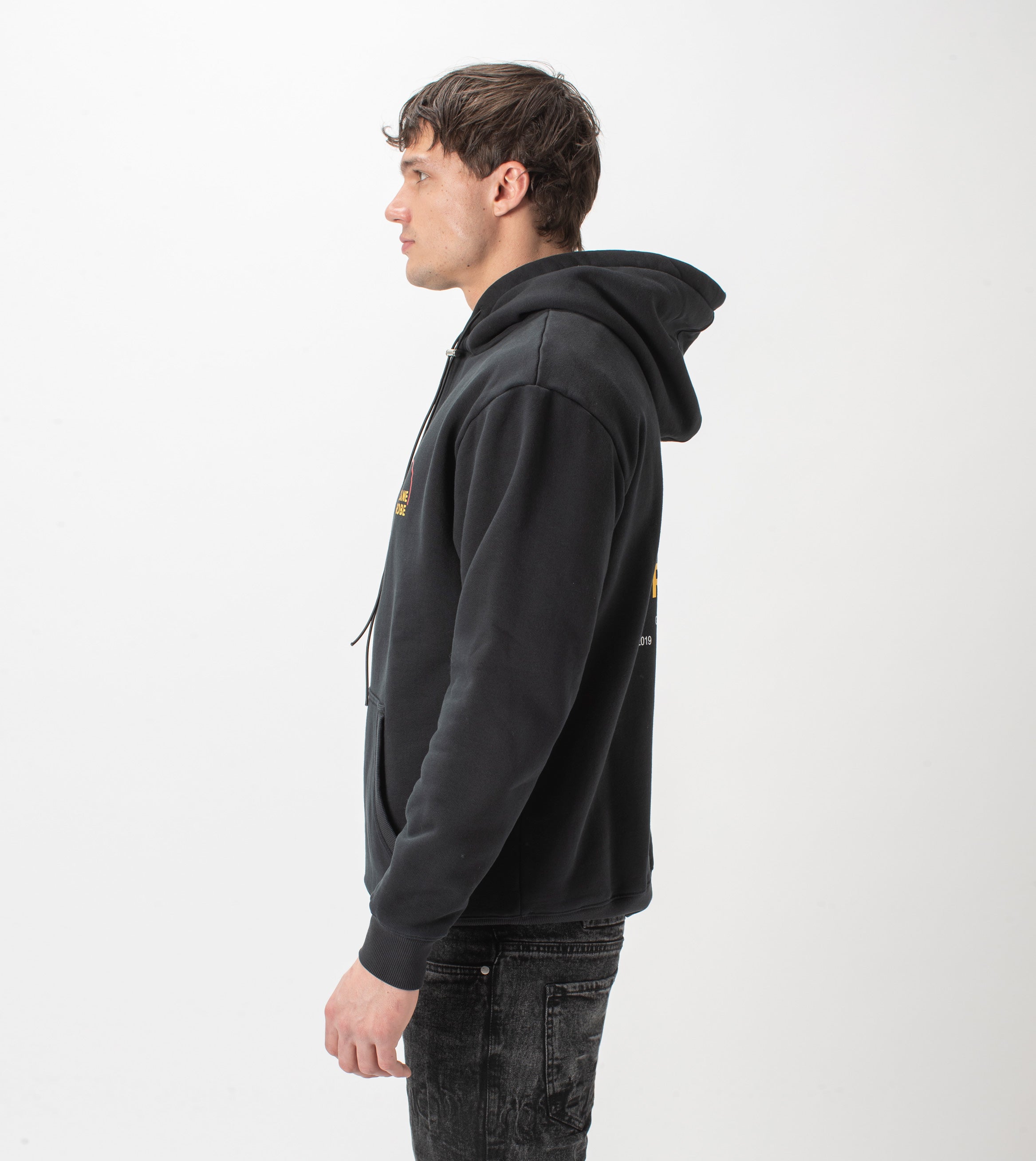 Rising Lowgo Hood Sweat Black